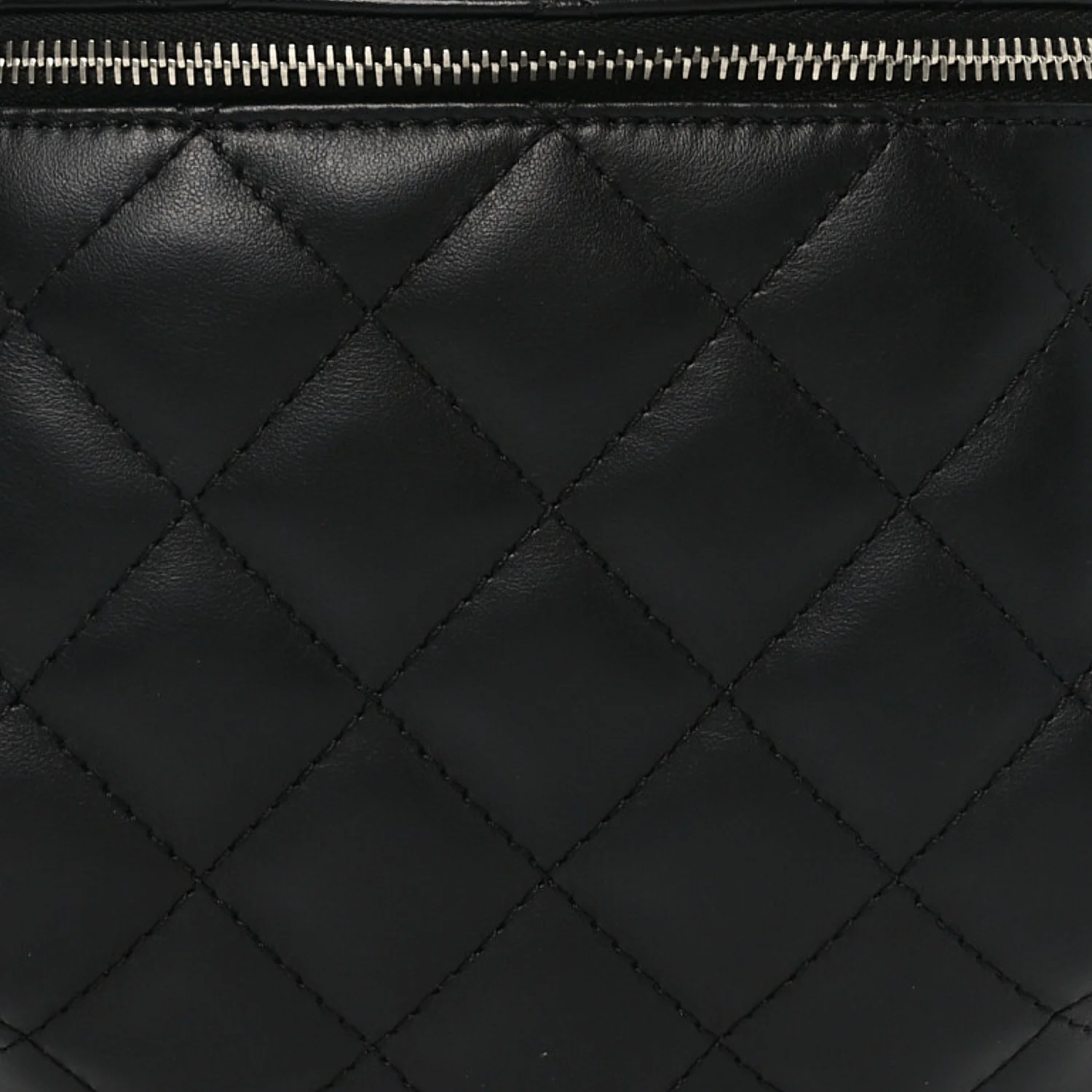 Calfskin Quilted Waist Belt Bag Black - Image 7