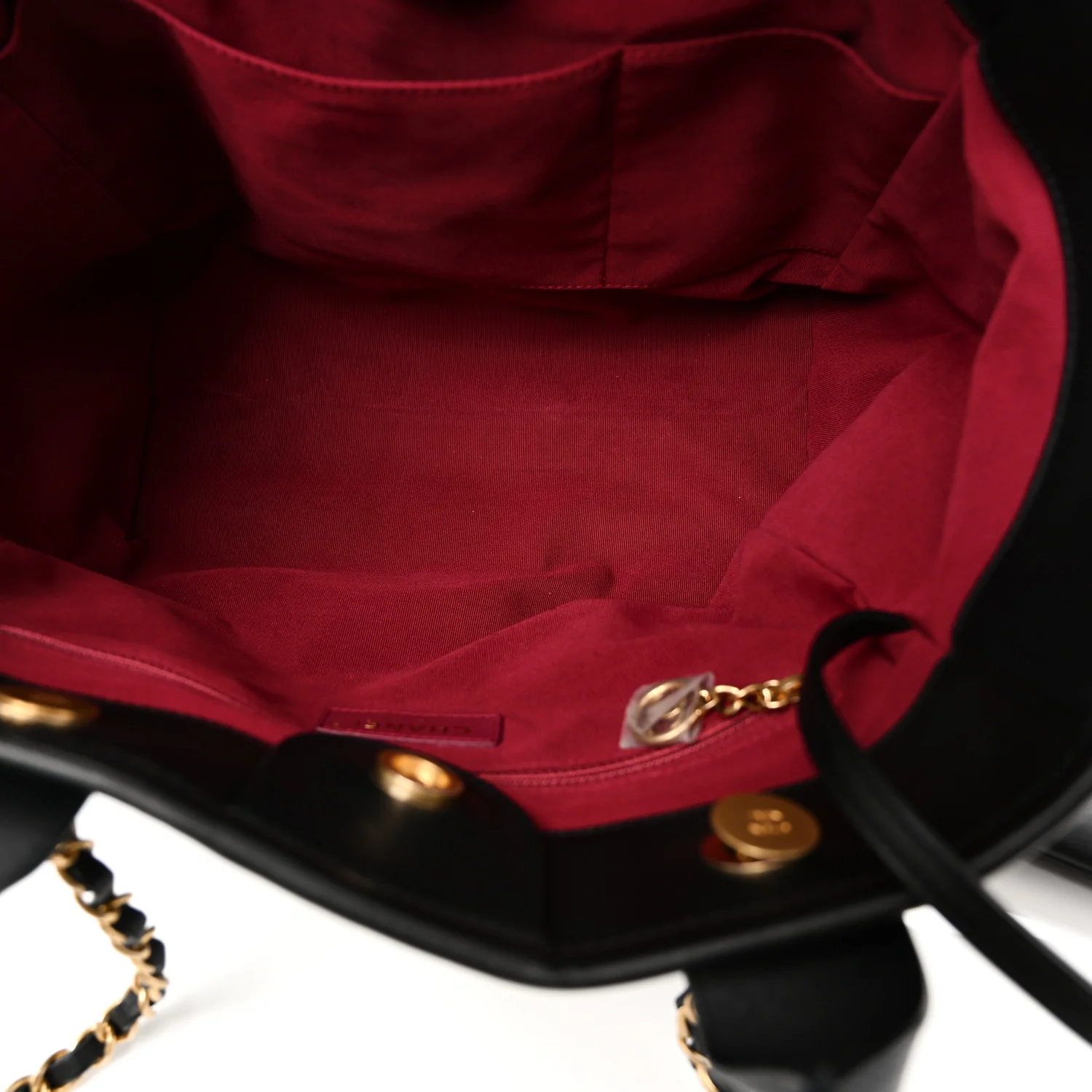 Calfskin Small Deauville Tote Black - Image 6