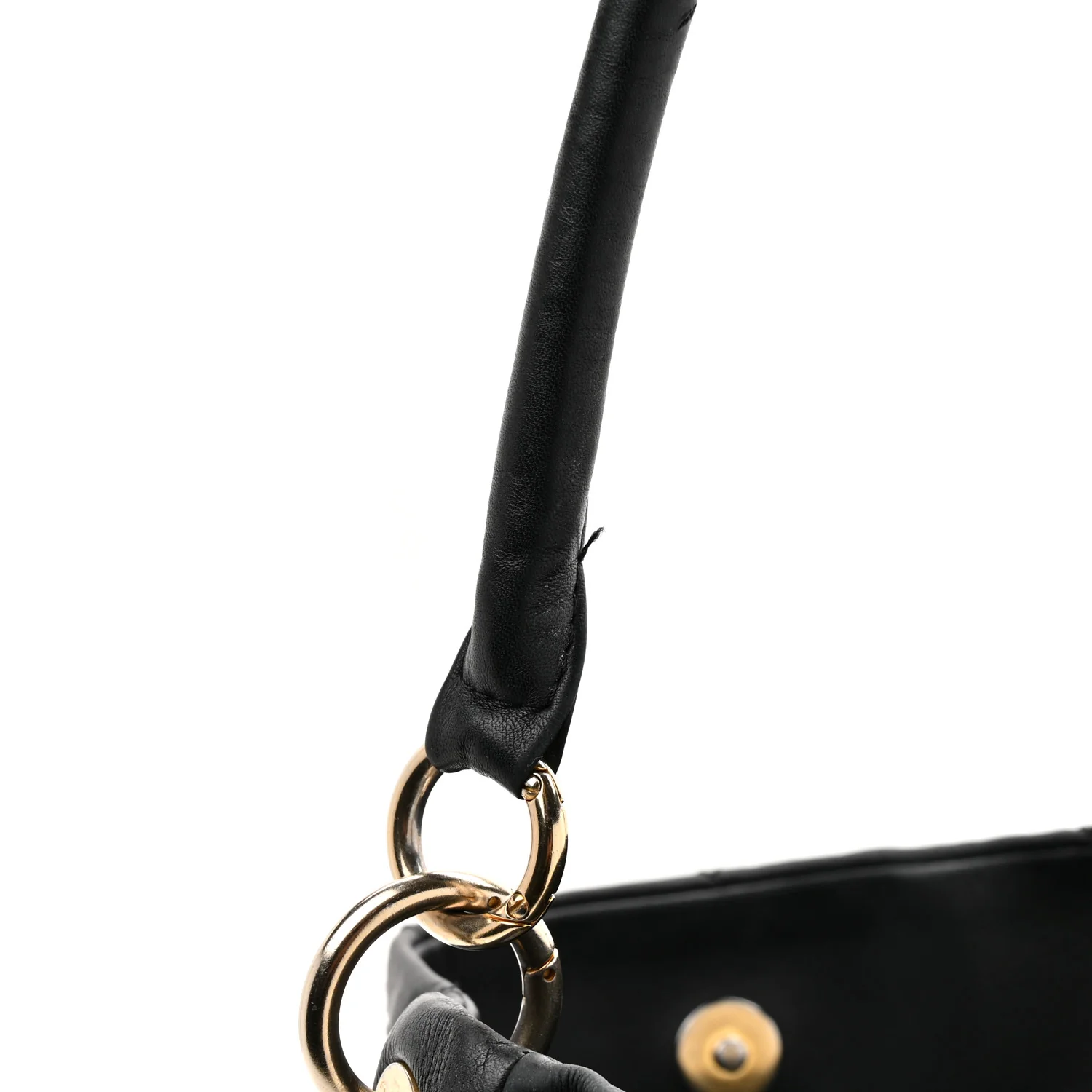 Calfskin Stitched Hobo Black - Image 13