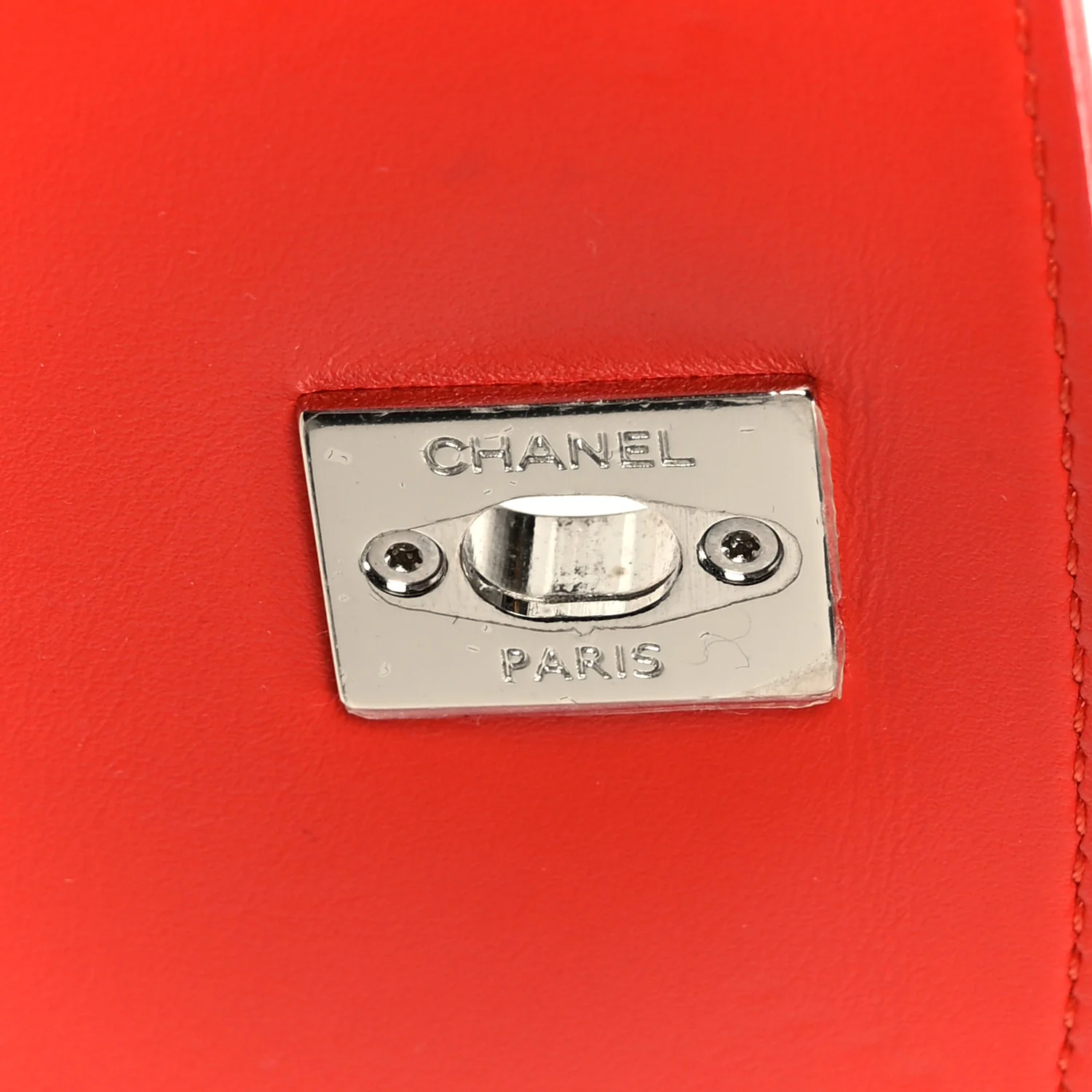Calfskin Stitched Small Ring My Bag Flap Crossbody Red - Image 7