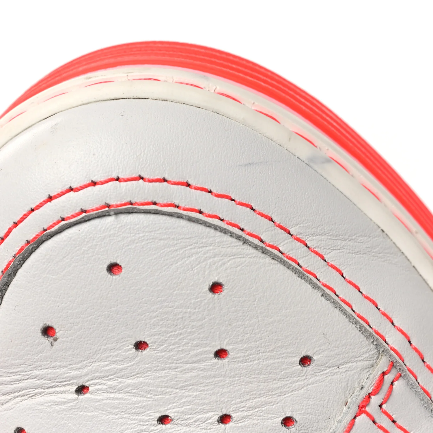 Calfskin Womens Logo High Top Sneakers 38 White Pink - Image 11