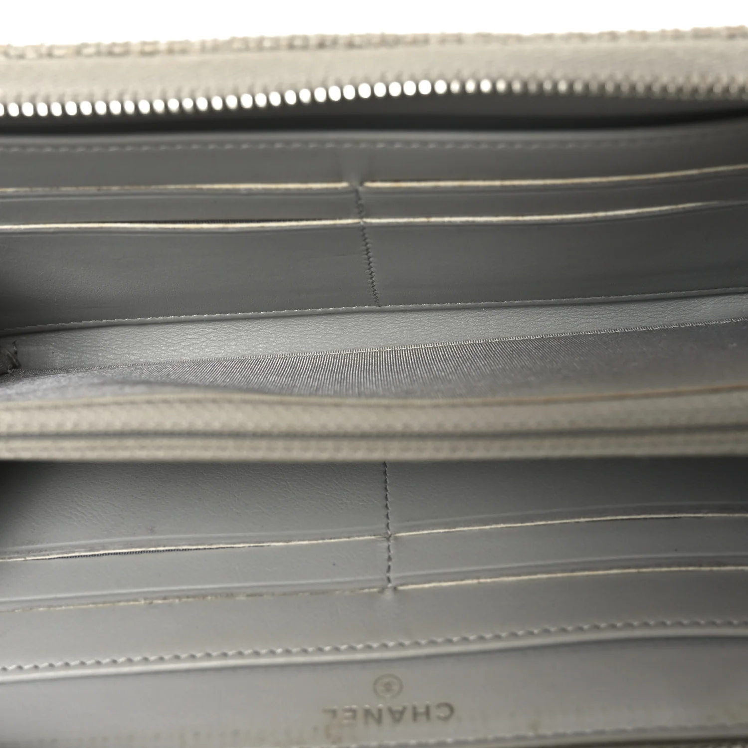 Canvas Deauville Zip Around Wallet Grey - Image 5