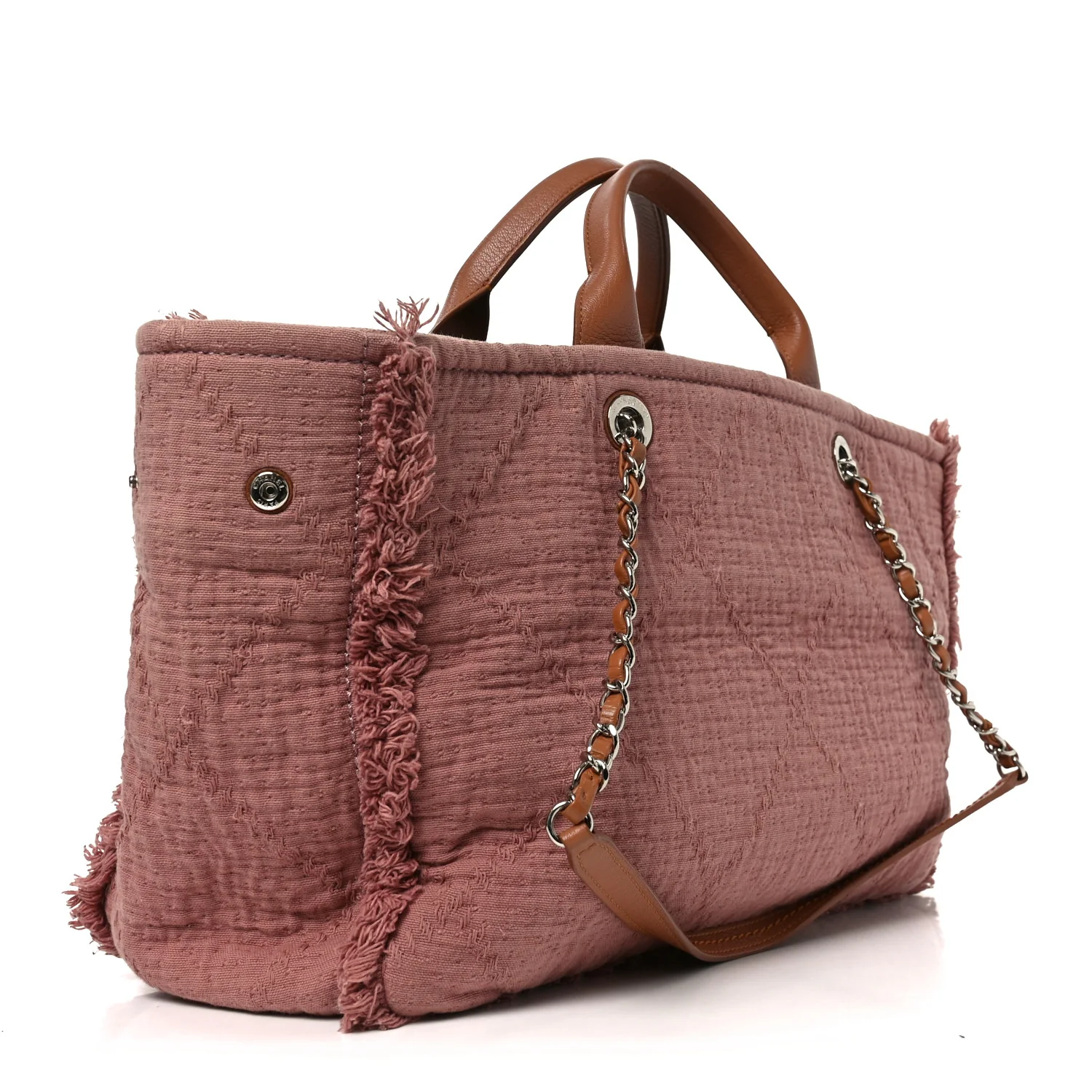 Canvas Large Double Face Shopping Tote Dark Pink - Image 3