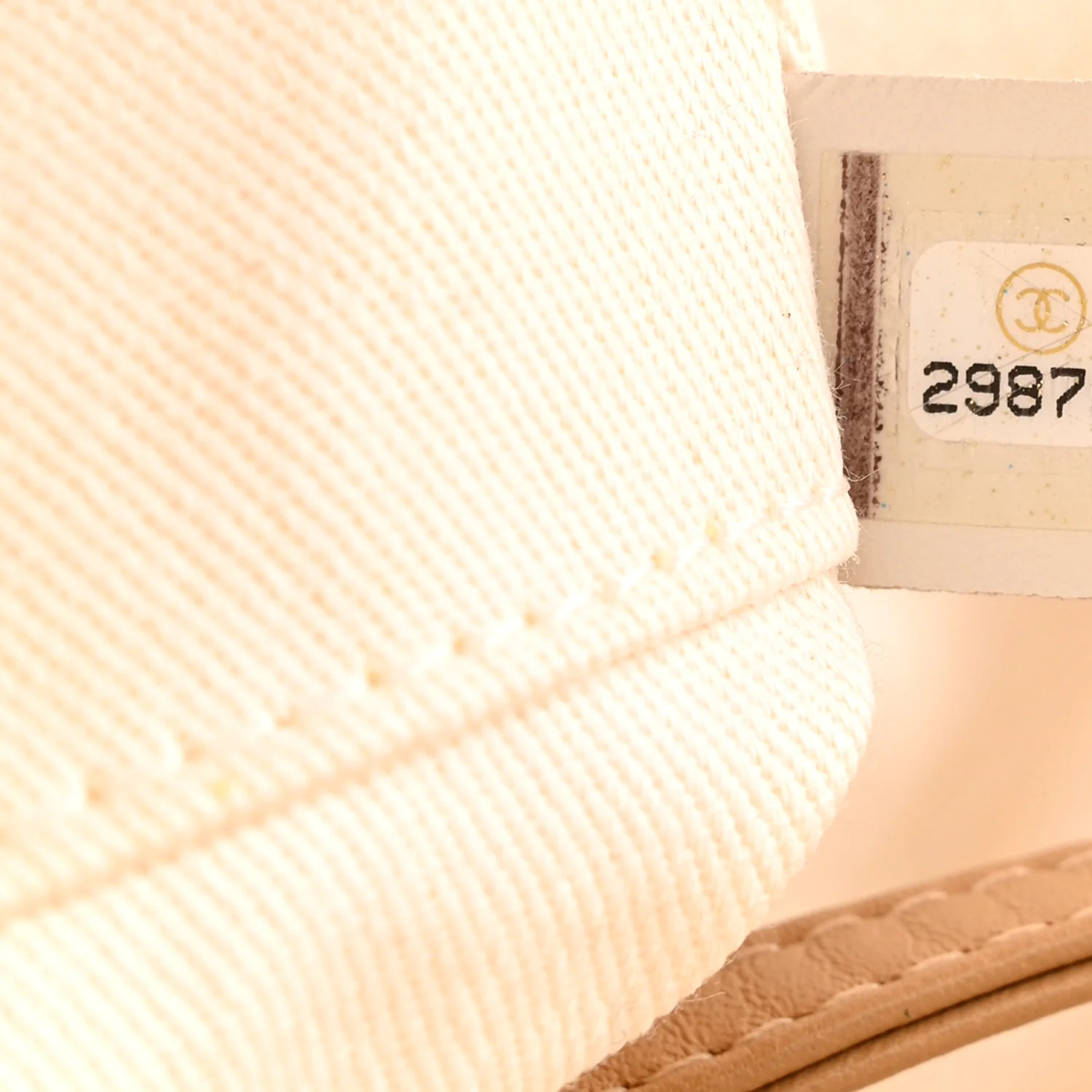 Canvas Pearl Medium Deauville Tote Ecru Beige - Image 7