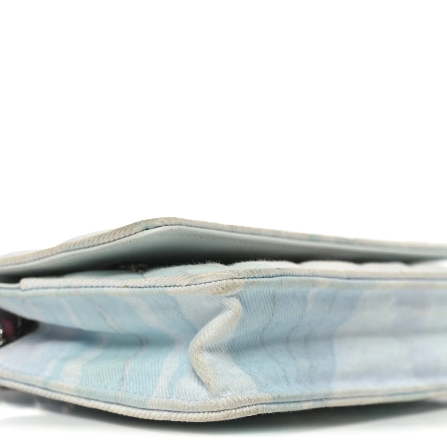 Canvas Quilted Jungle Jeans Wallet on Chain WOC Multicolor - Image 10