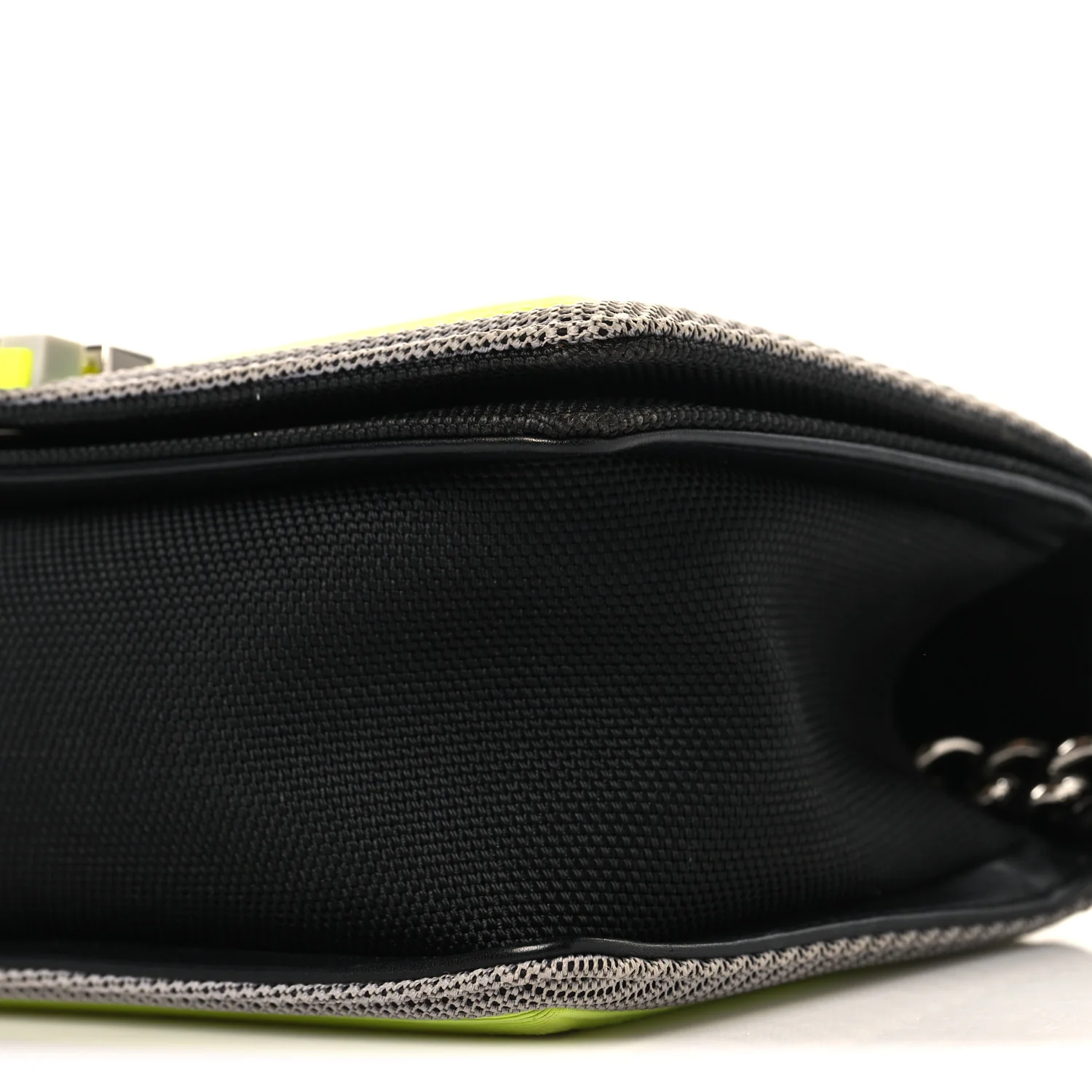 Canvas Quilted Medium Fluo Boy Flap Black Grey Yellow - Image 10