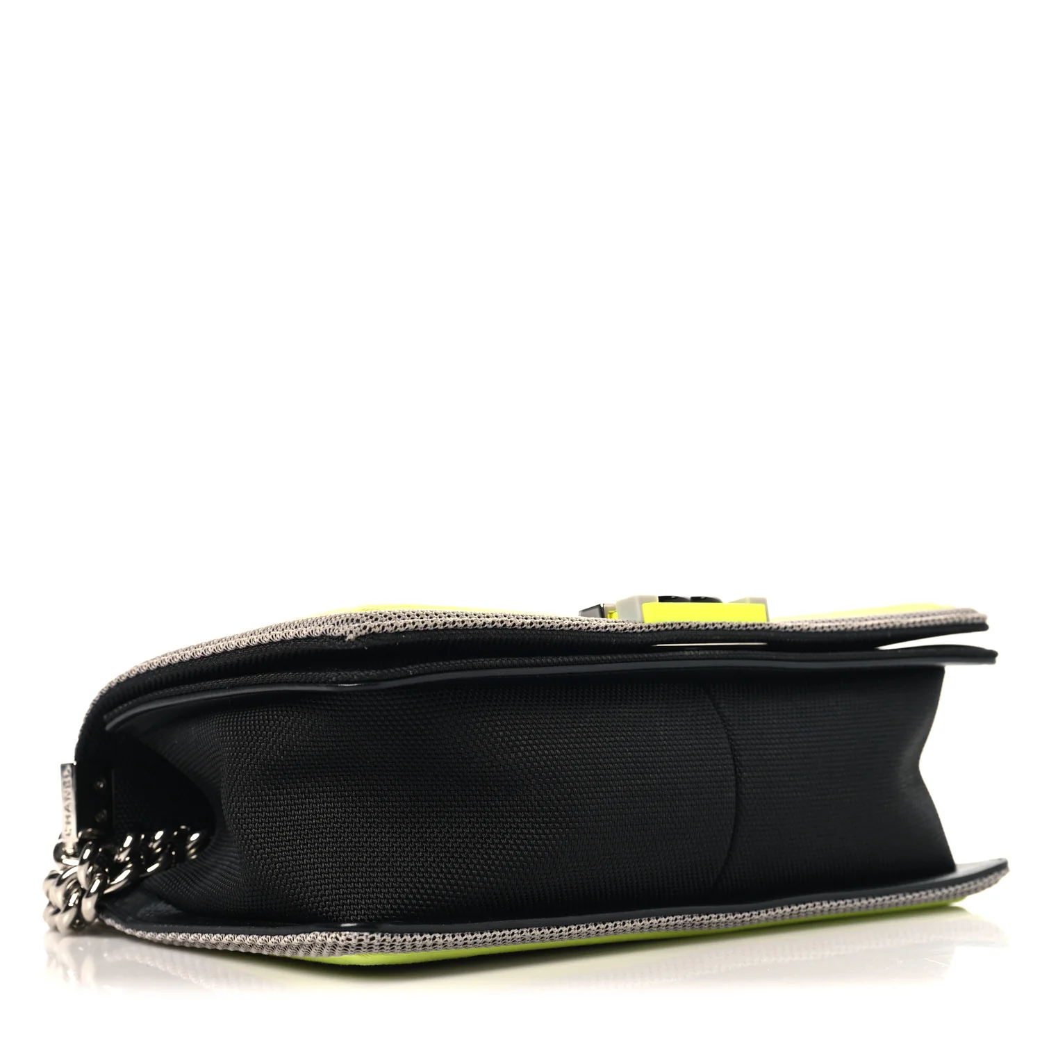 Canvas Quilted Medium Fluo Boy Flap Black Grey Yellow - Image 4