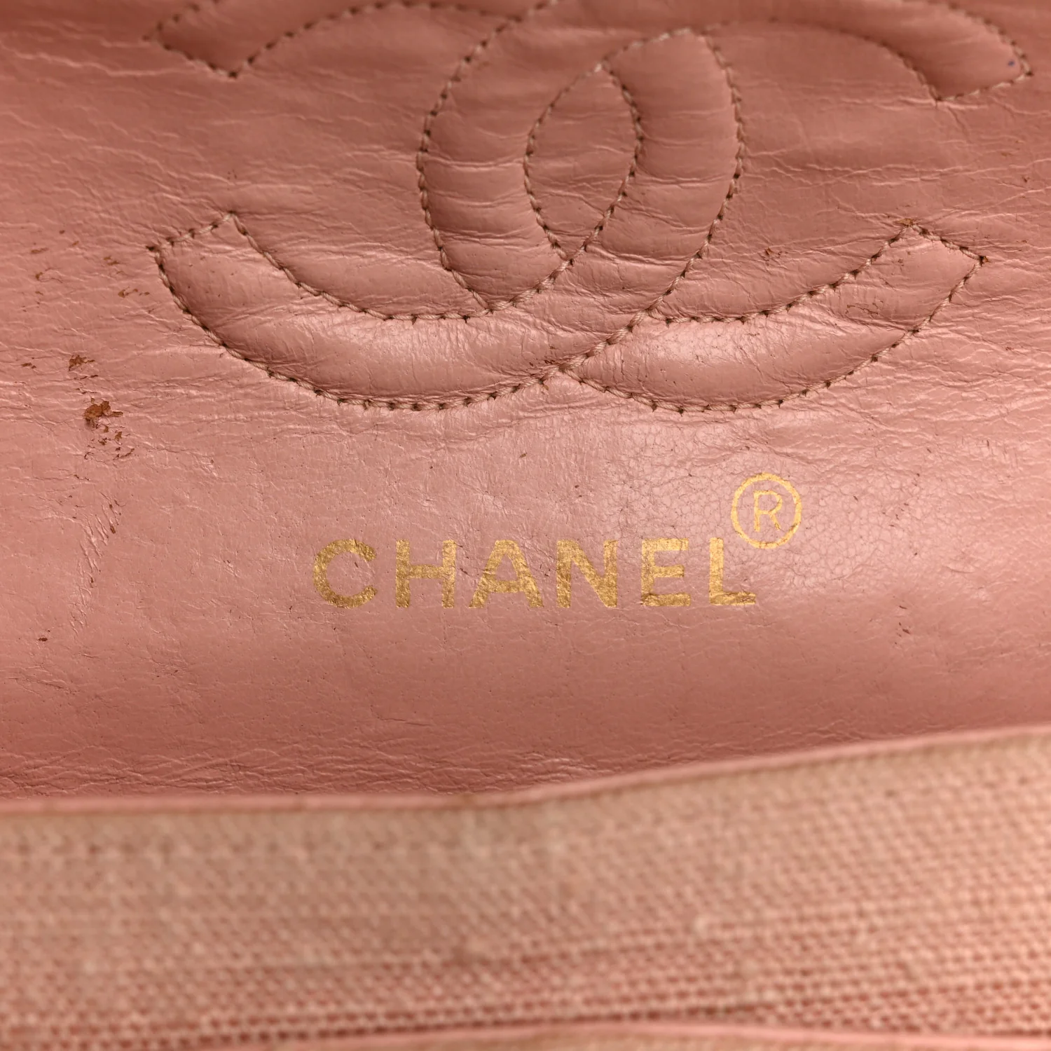 Canvas Quilted Small Double Flap Light Pink - Image 6