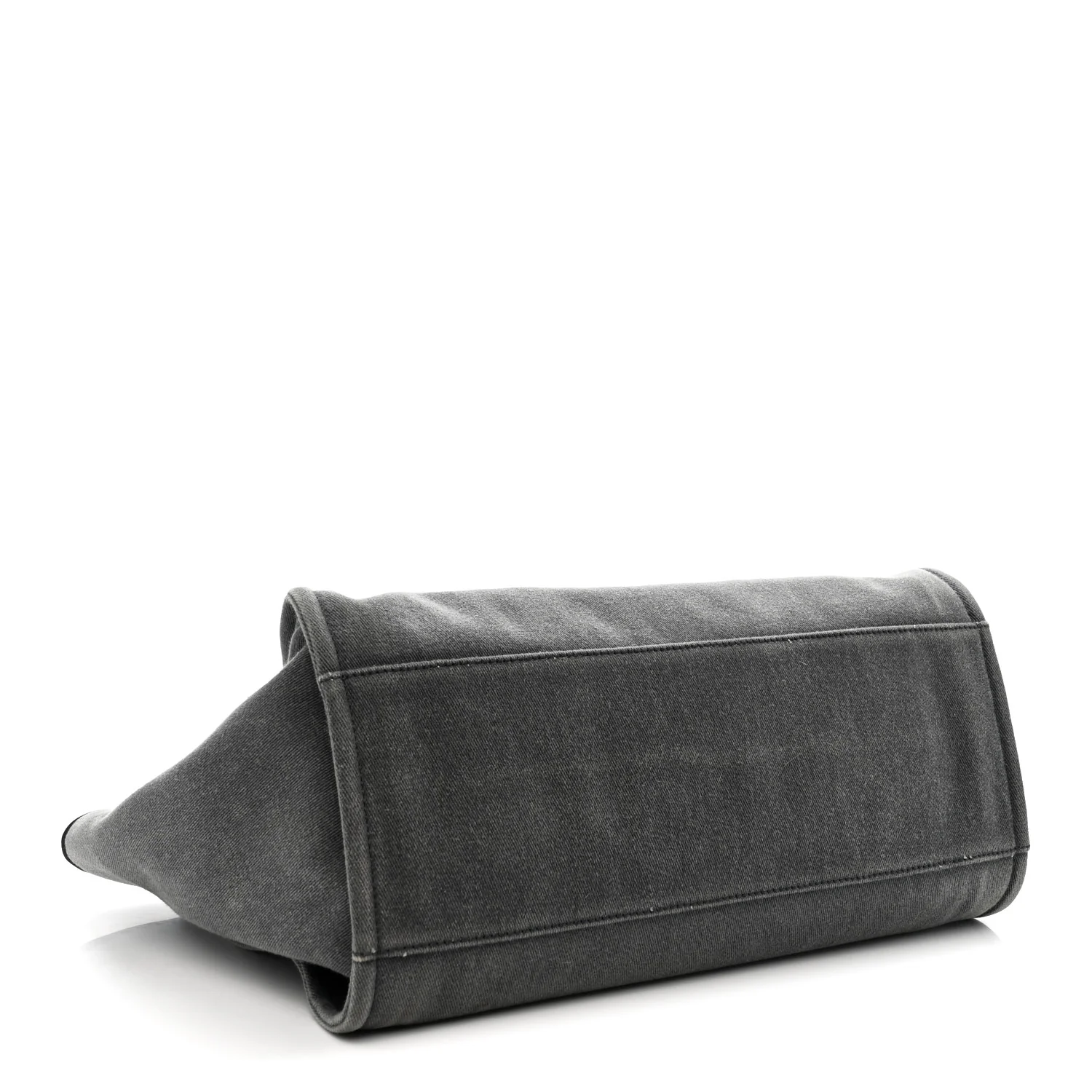 Canvas Sequin Medium Deauville Tote Charcoal - Image 4