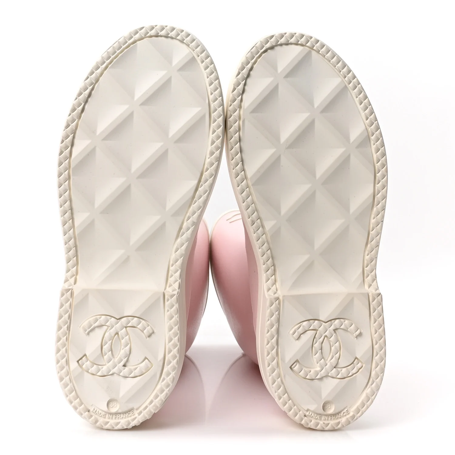 Caoutchouk CC High Boots 38 Light Pink White - Image 5