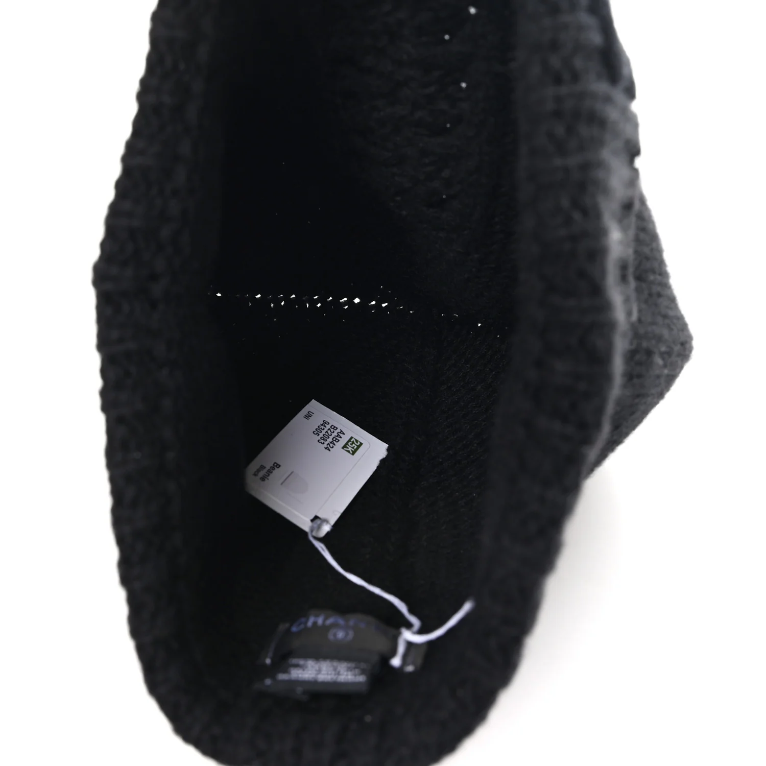 Cashmere CC Beanie Hat Black - Image 4