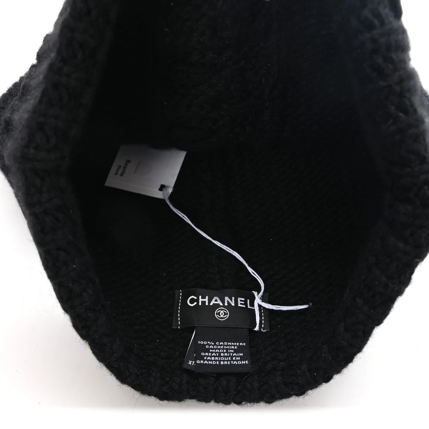 Cashmere CC Beanie Hat Black - Image 5