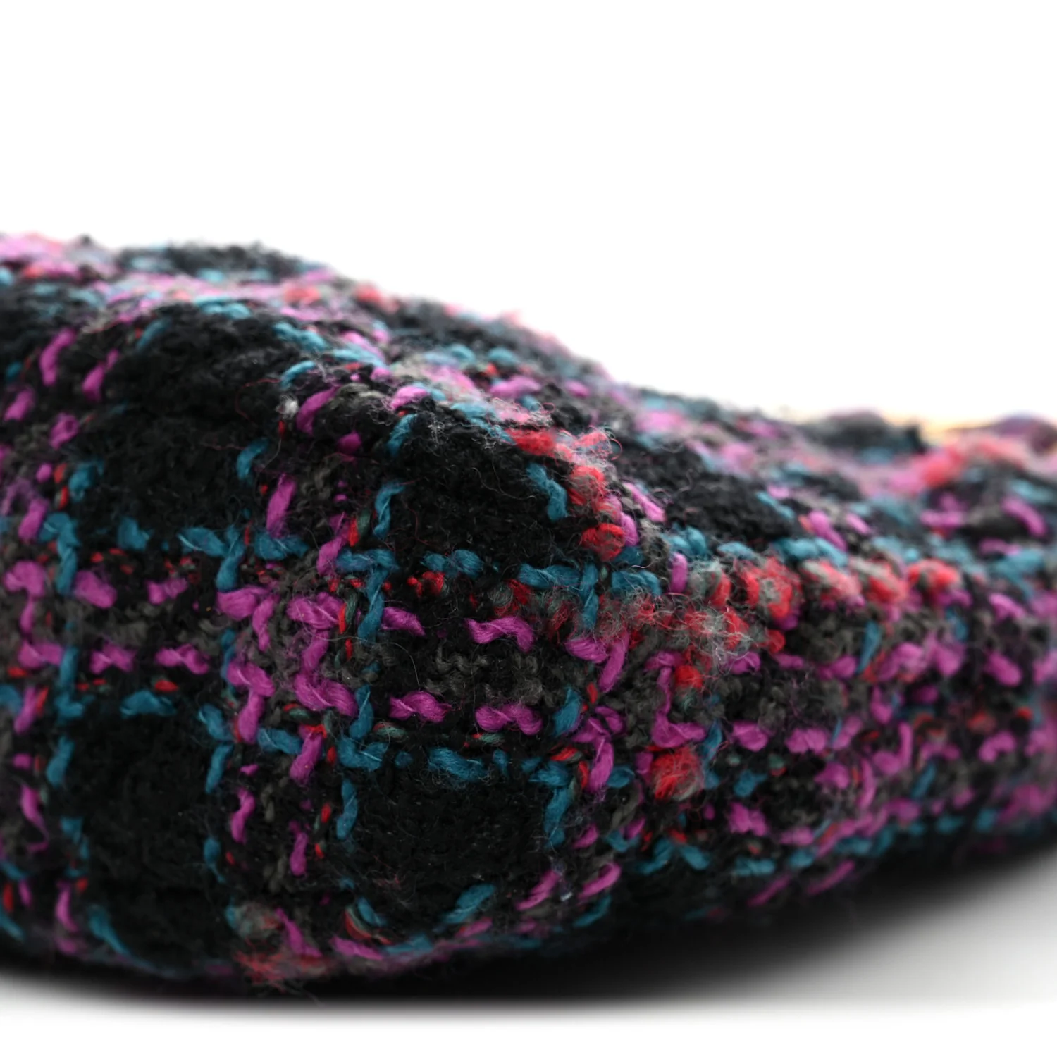 Cashmere Tweed Quilted CC Links Hobo Purple Multicolor - Image 10