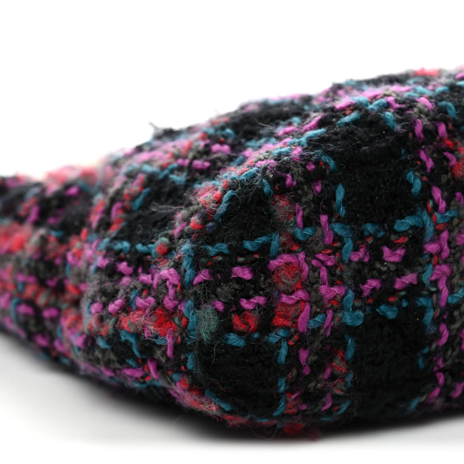 Cashmere Tweed Quilted CC Links Hobo Purple Multicolor - Image 9