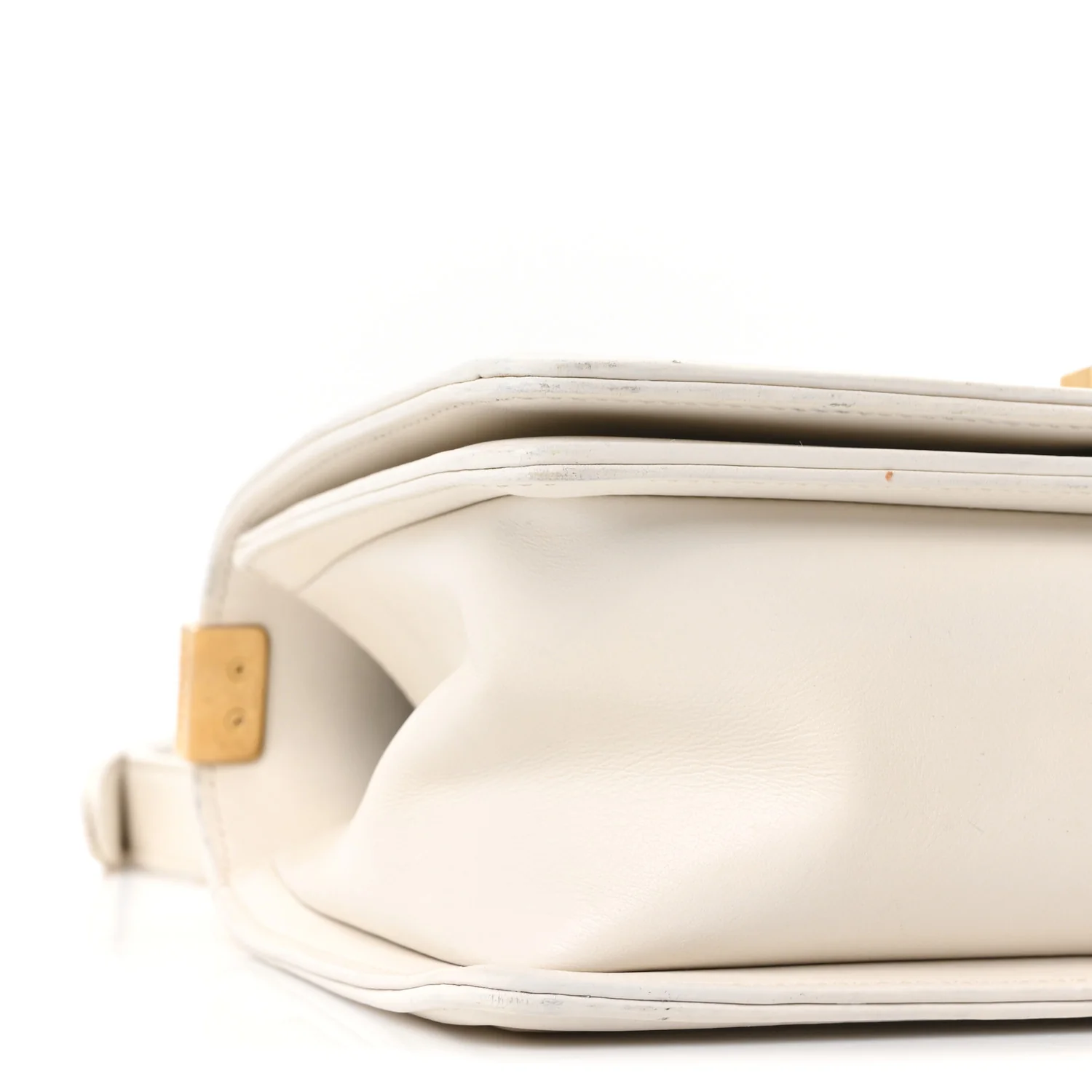 Caviar Calfskin Chevron Medium Boy Flap White - Image 8