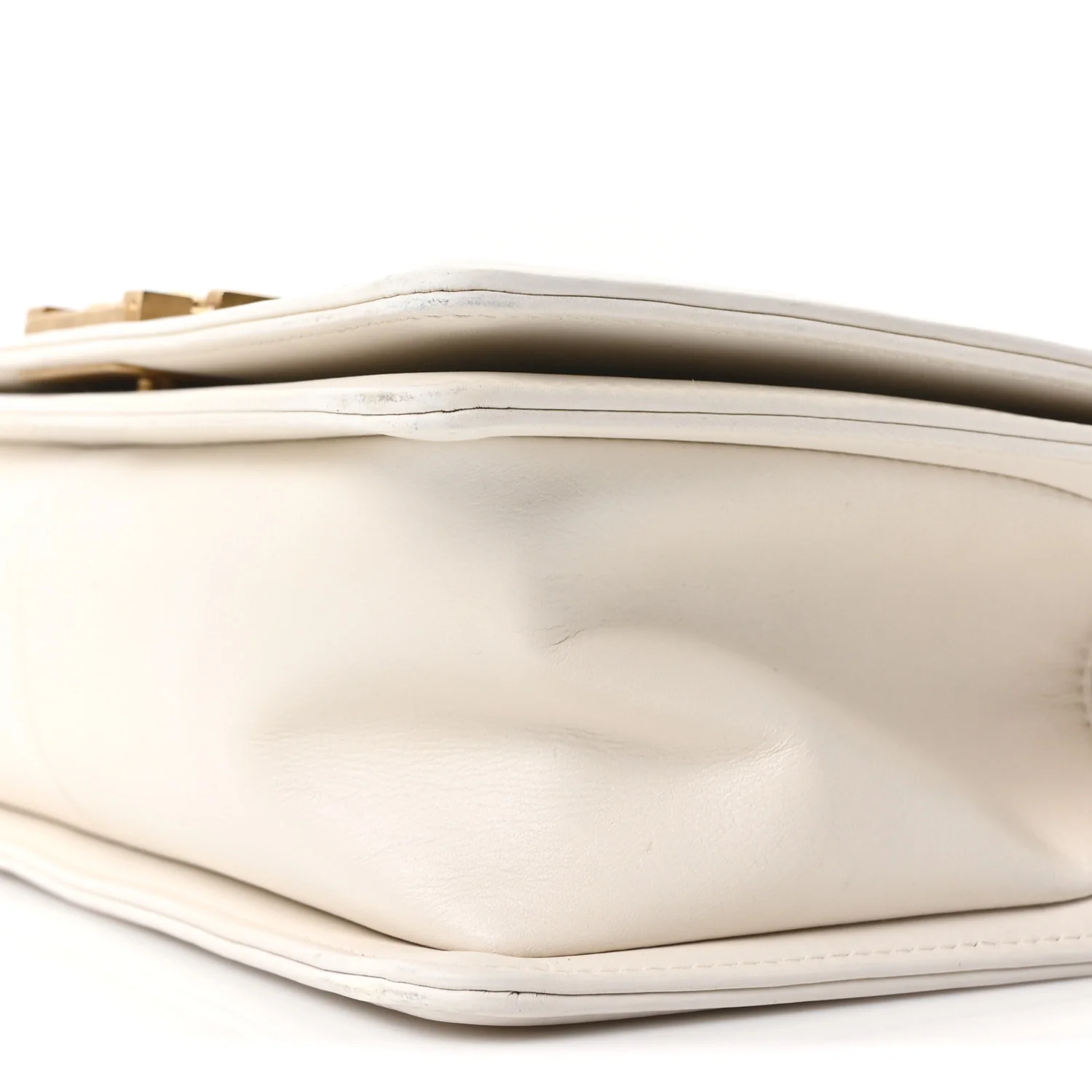 Caviar Calfskin Chevron Medium Boy Flap White - Image 9