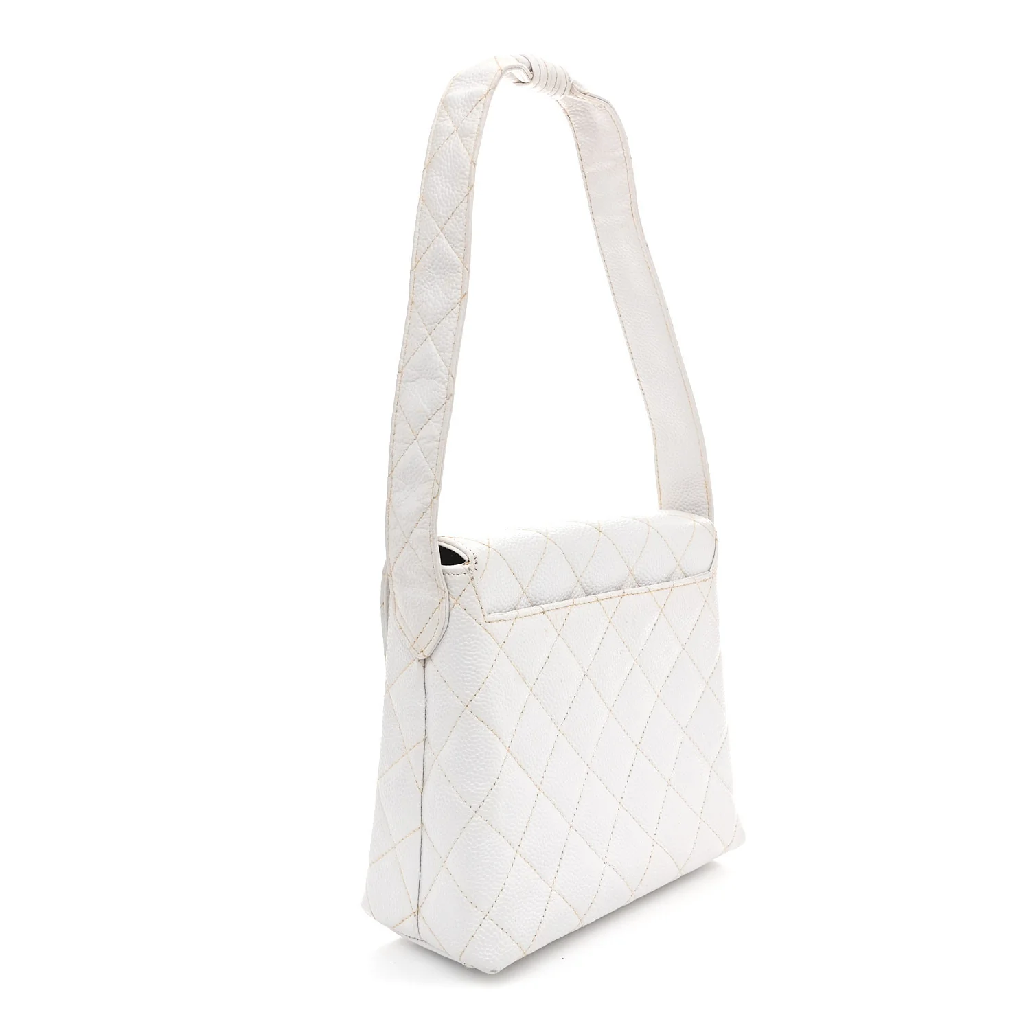 Caviar CC Shoulder Bag White - Image 3