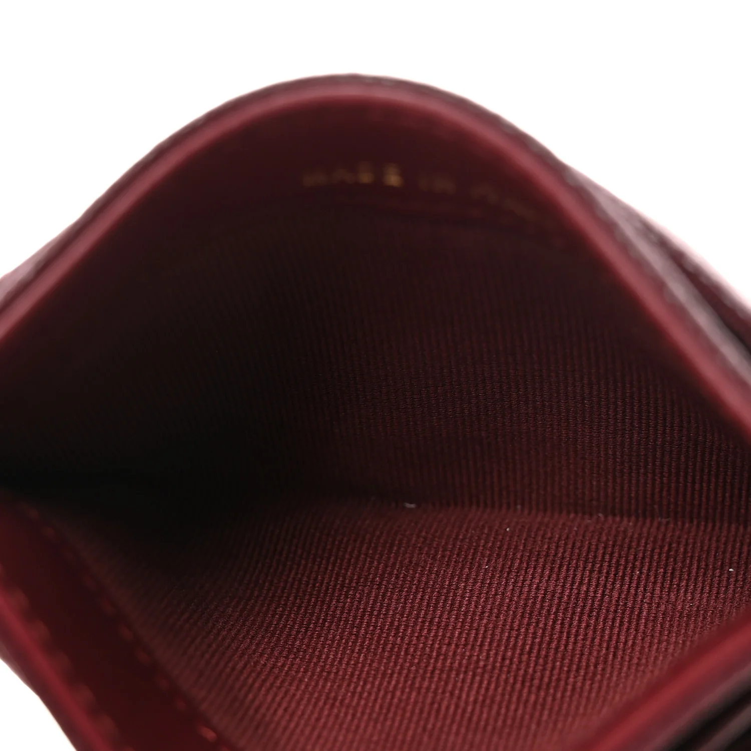 Caviar Chevron Quilted Card Holder Dark Burgundy - Image 5