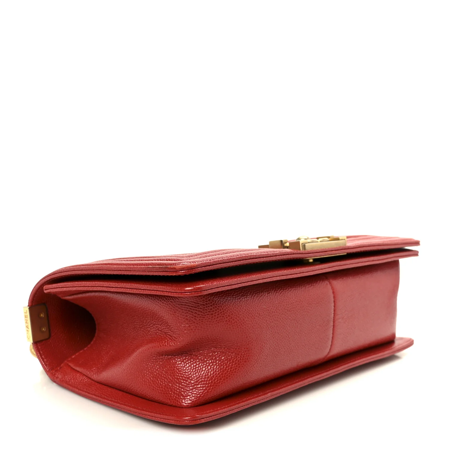 Caviar Chevron Quilted Medium Boy Flap Red - Image 4