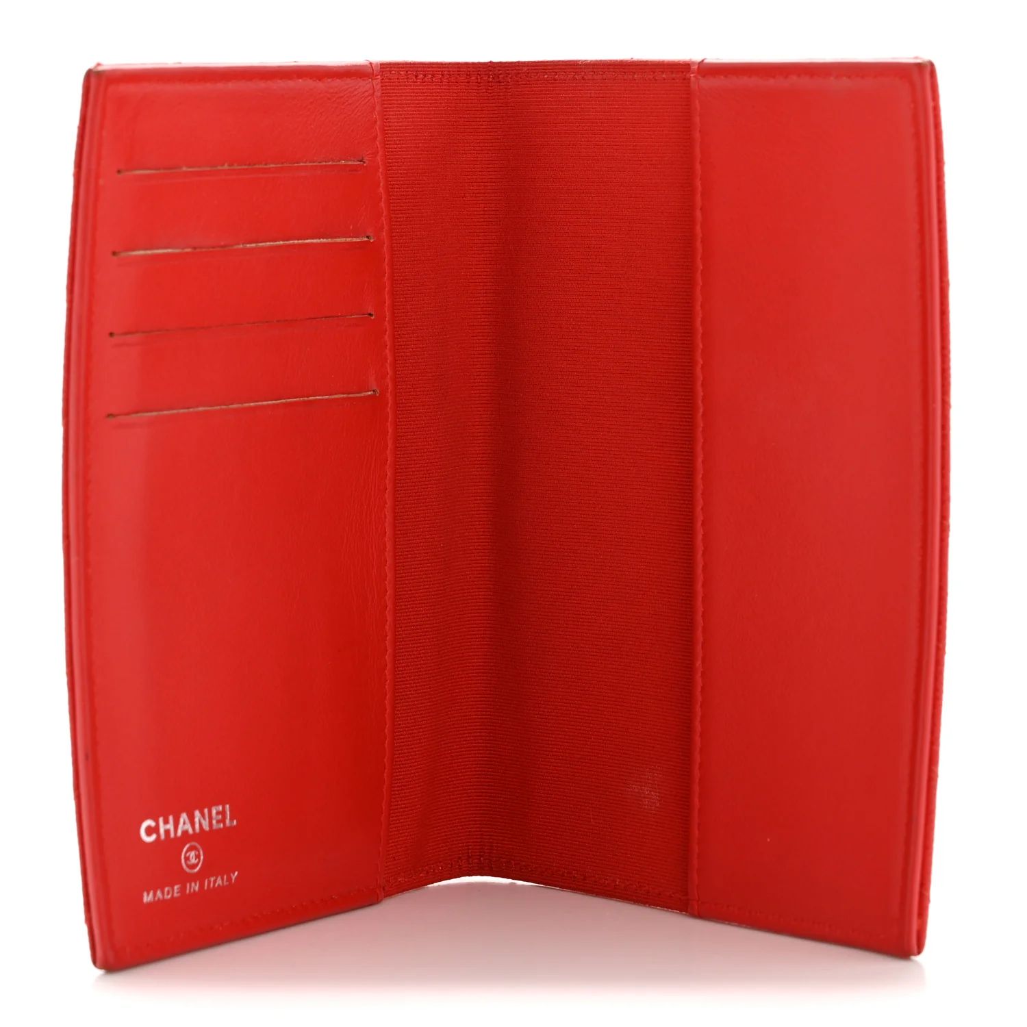 Caviar Chevron Quilted Passport Holder Red - Image 5