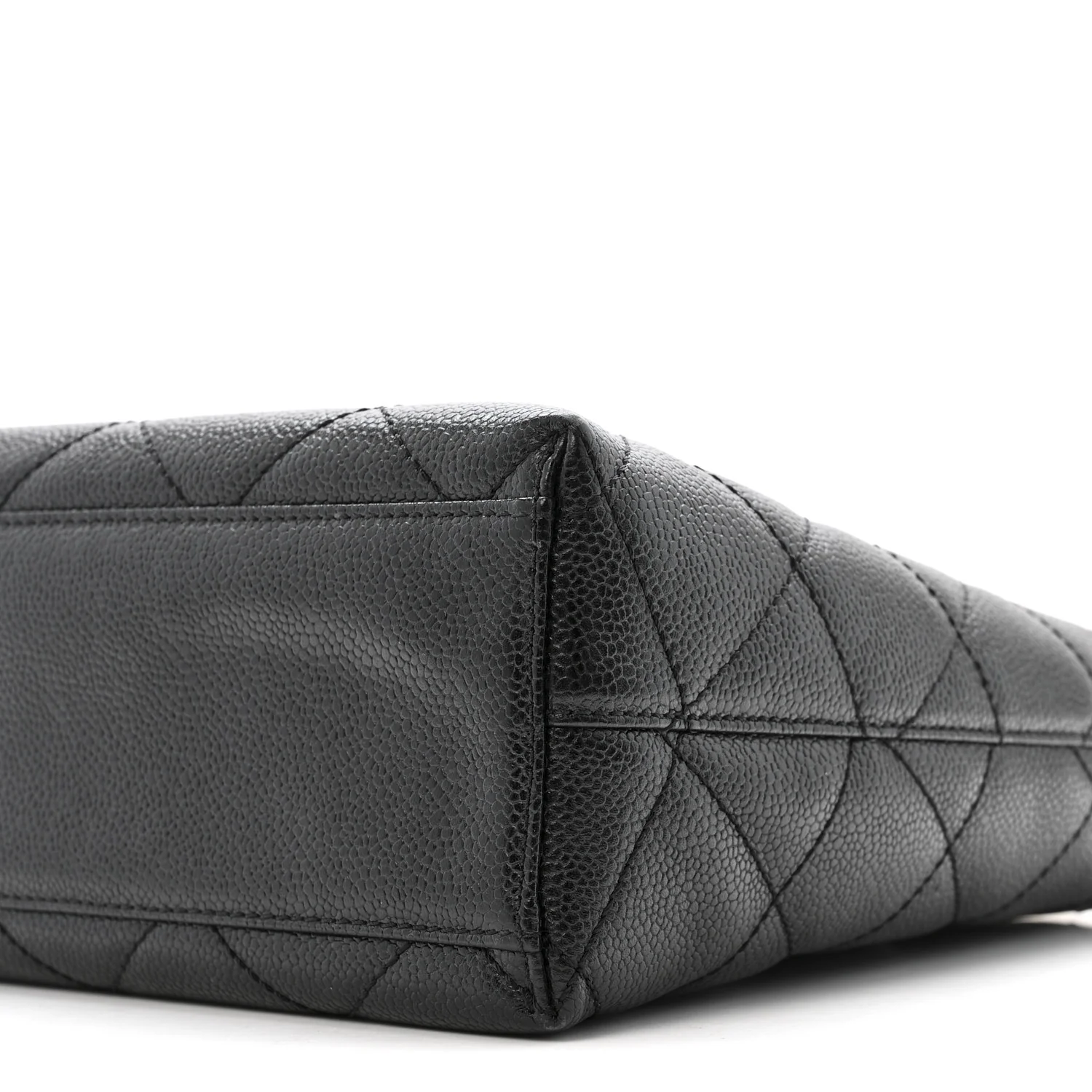 Caviar Diamond Flap Shoulder Bag Black - Image 12
