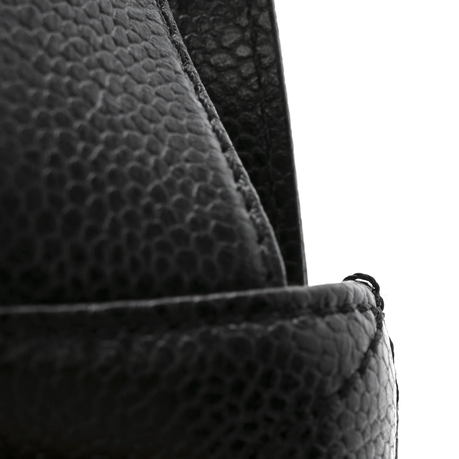 Caviar Diamond Flap Shoulder Bag Black - Image 16
