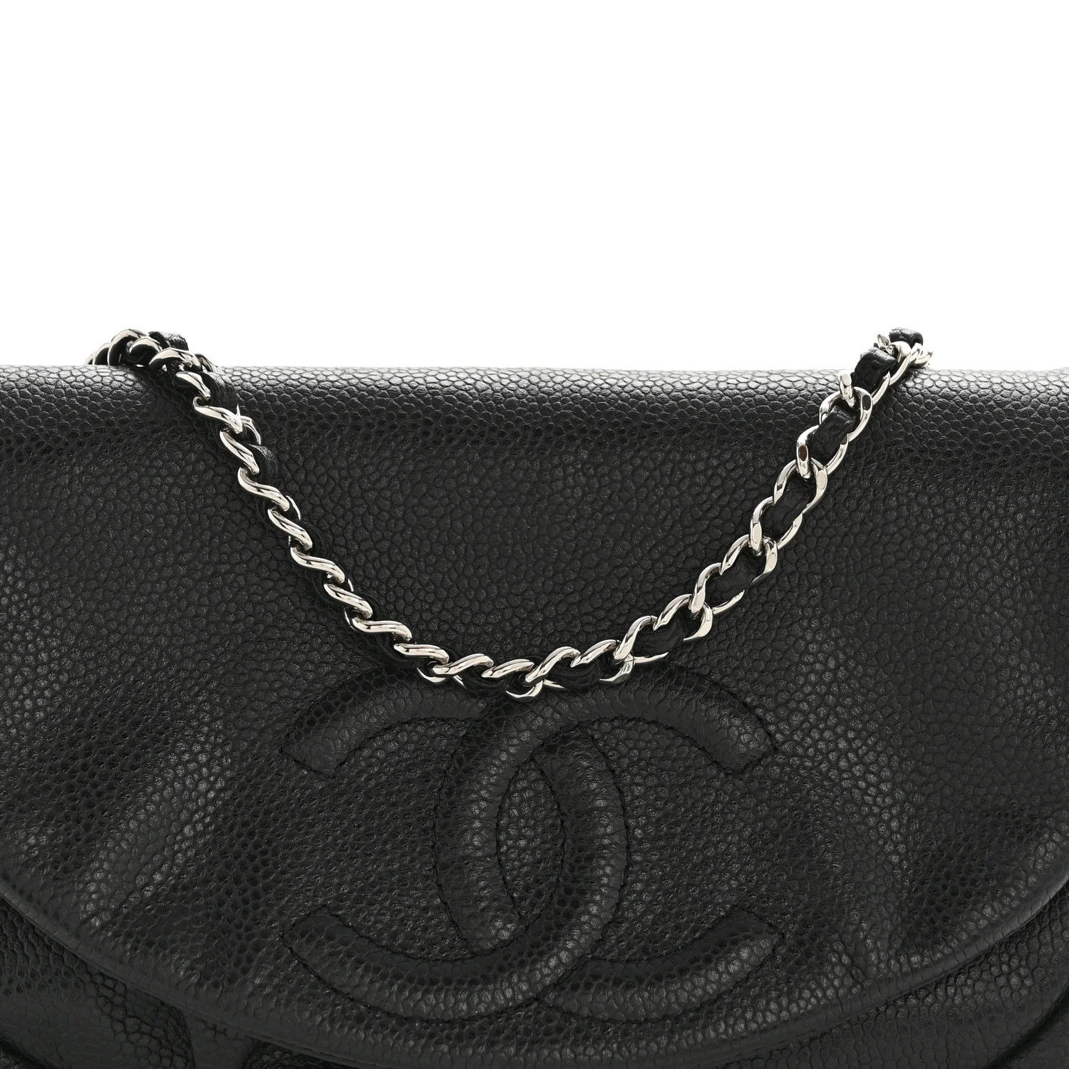 Caviar Half Moon Wallet On Chain WOC Black - Image 10