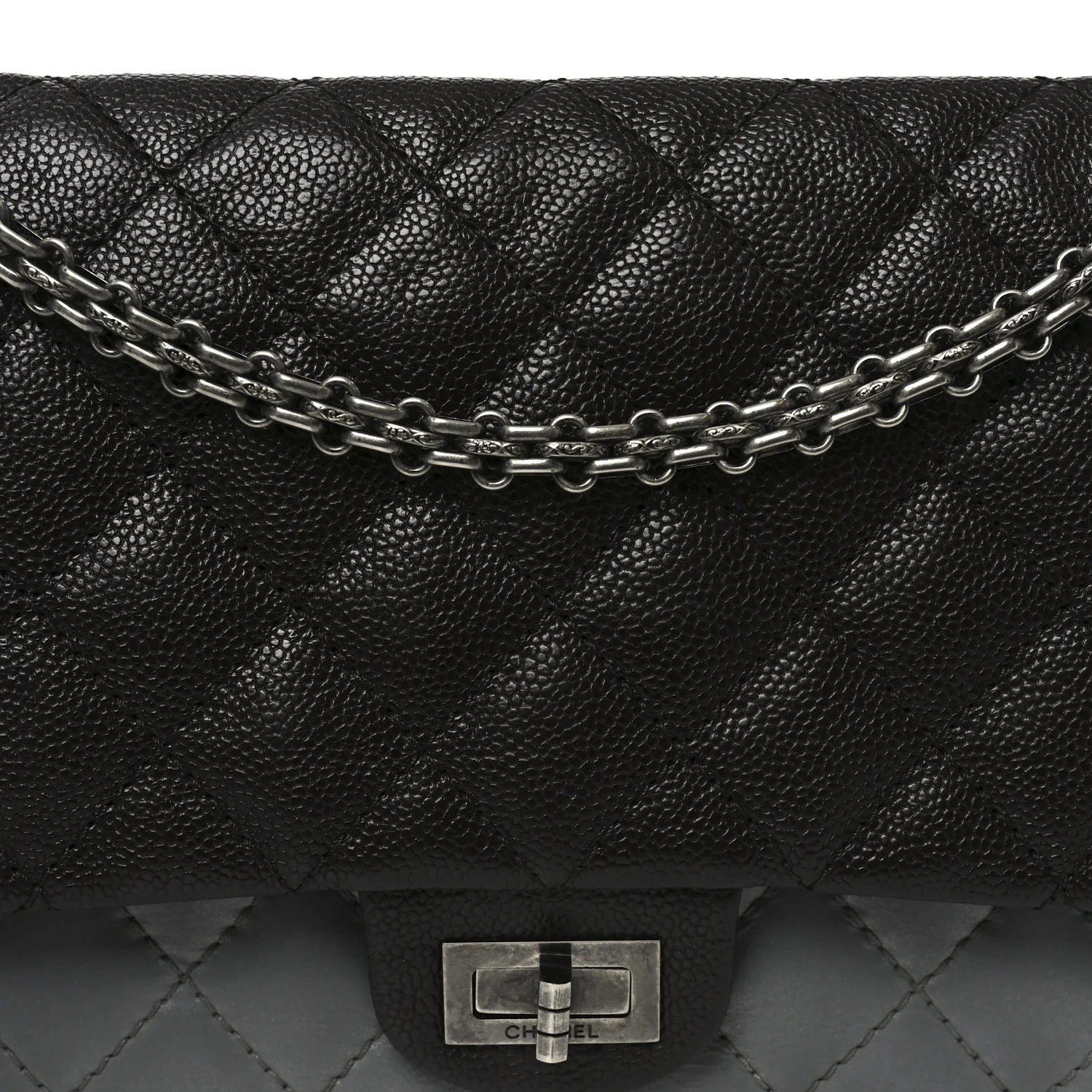 Caviar Iridescent Calfskin 2.55 Reissue 226 Flap Brown Grey - Image 8