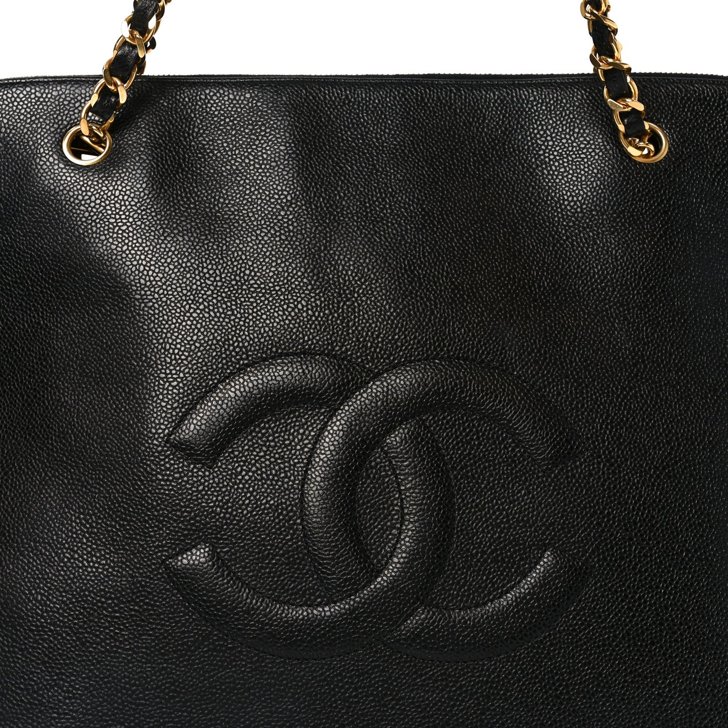 Caviar Large CC Shoulder Bag Black - Image 8