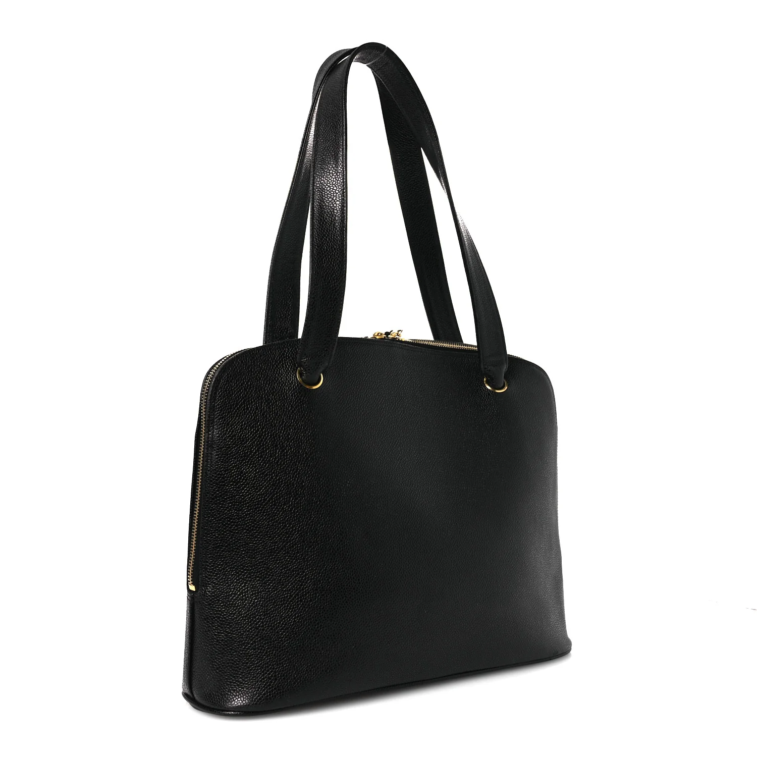 Caviar Large CC Shoulder Bag Black - Image 3