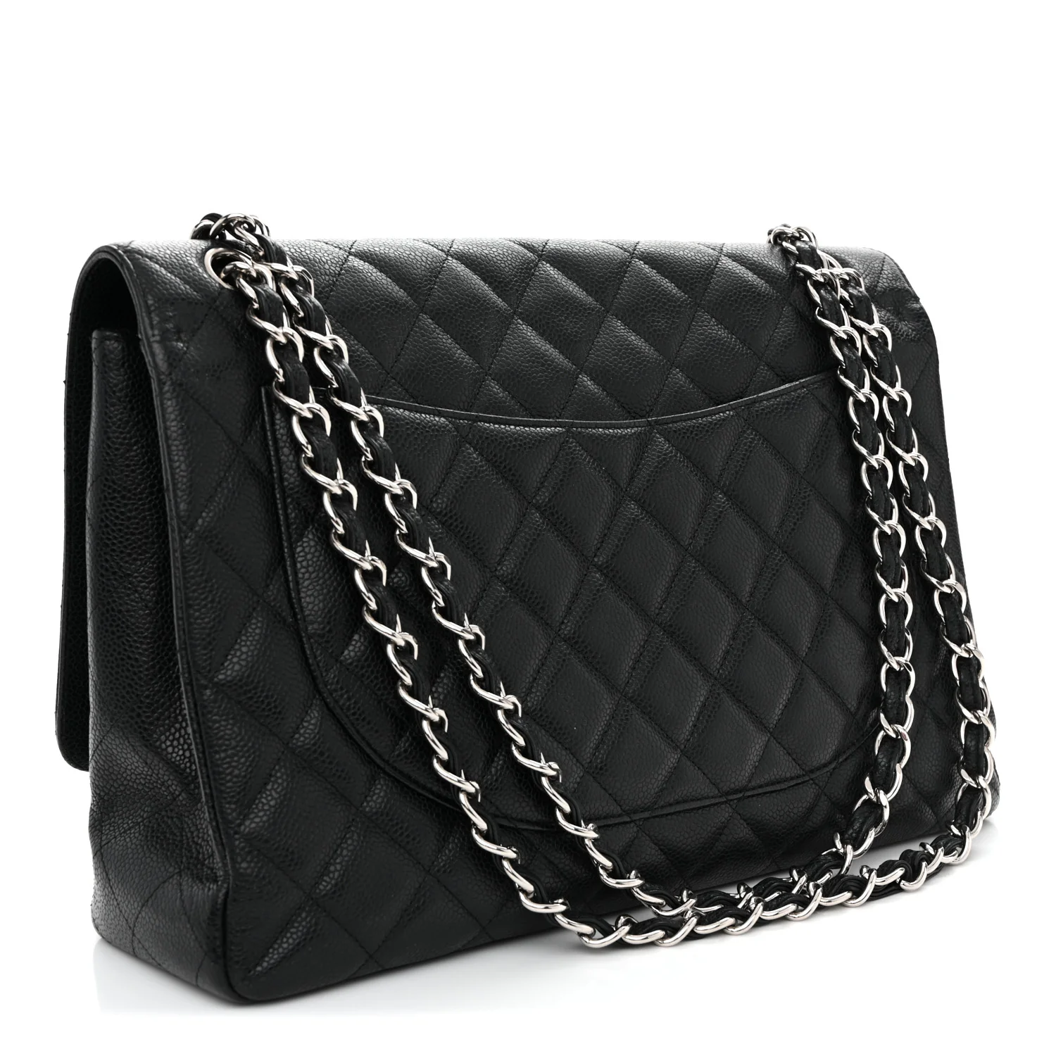 Caviar Maxi Single Flap Black