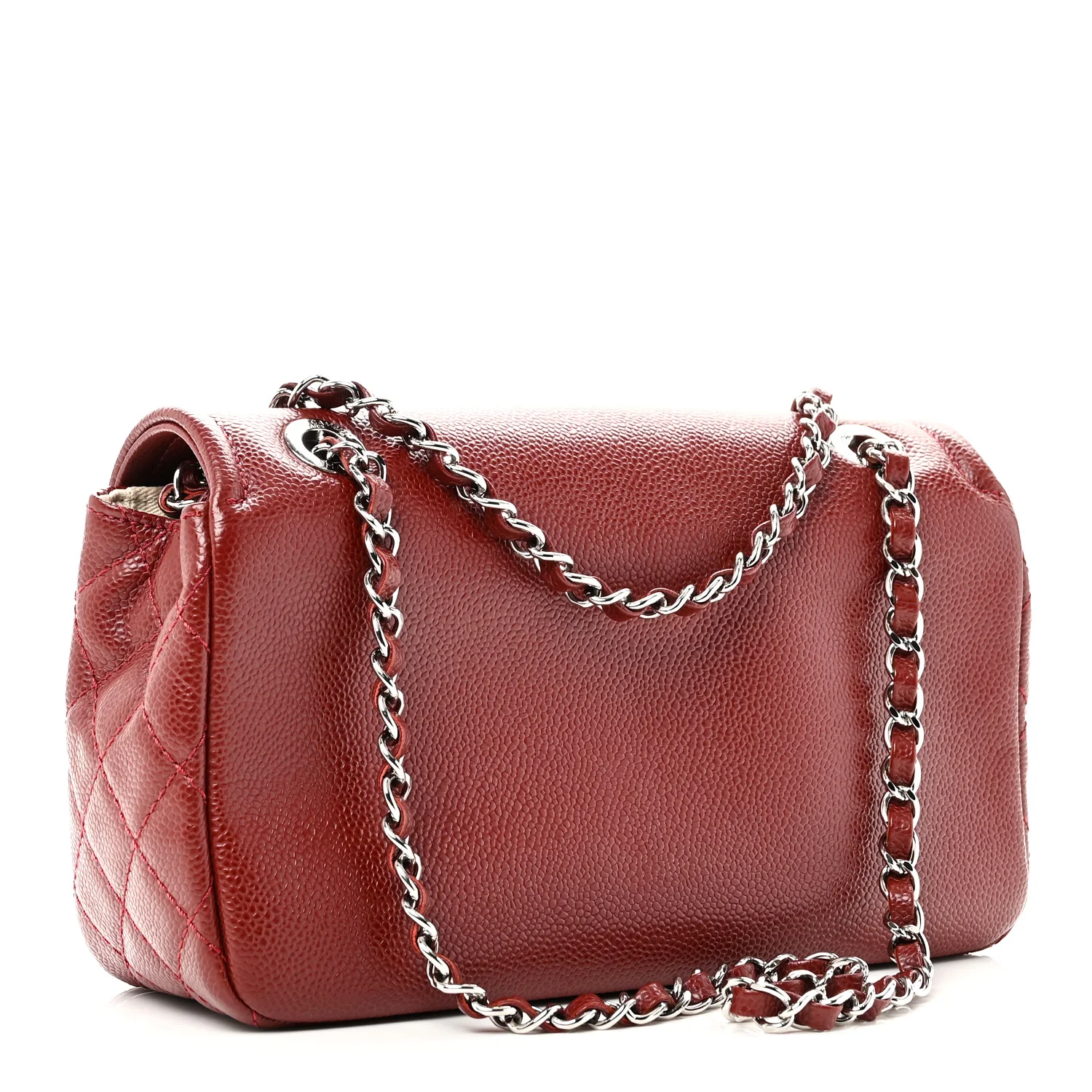 Caviar Medium Timeless CC Flap Dark Red - Image 3