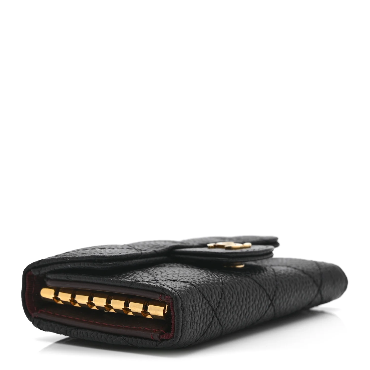Caviar Quilted 6 Key Holder Black - Image 9