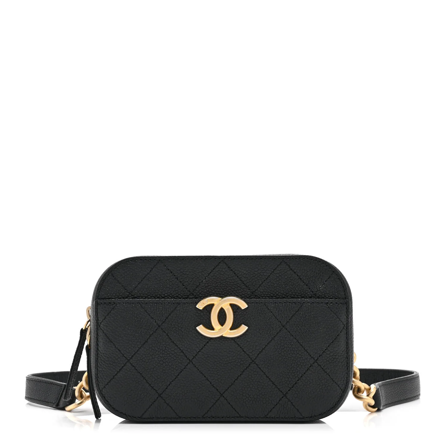 Caviar Quilted Belt Bag Black