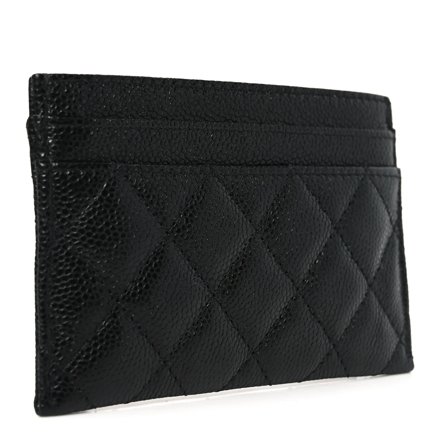 Caviar Quilted Boy Card Holder Black - Image 3