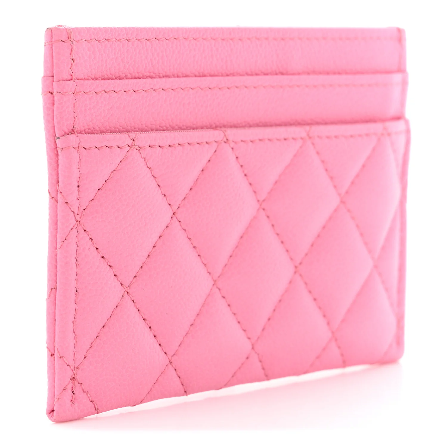 Caviar Quilted Boy Card Holder Pink - Image 3