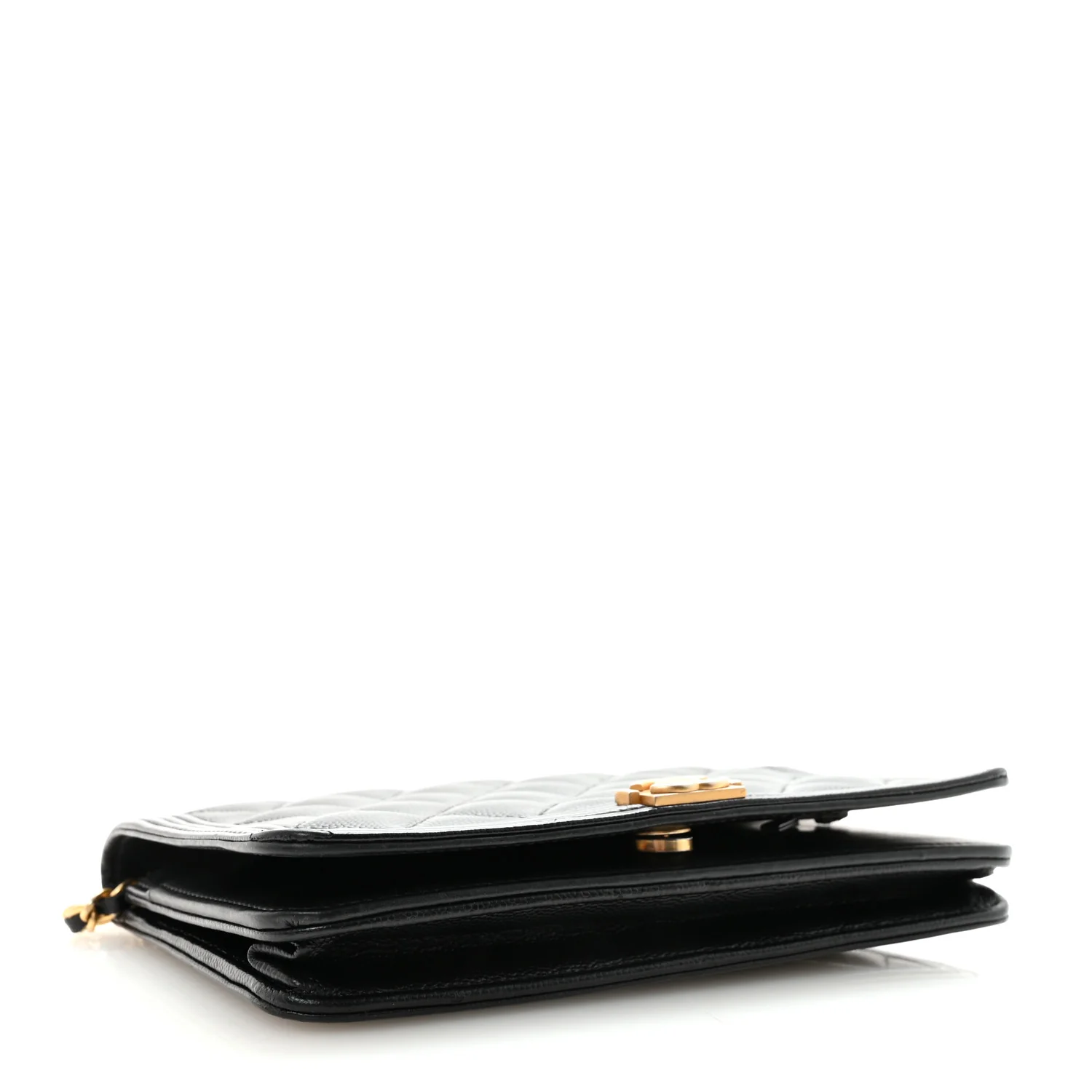 Caviar Quilted Boy Wallet On Chain WOC Black - Image 4