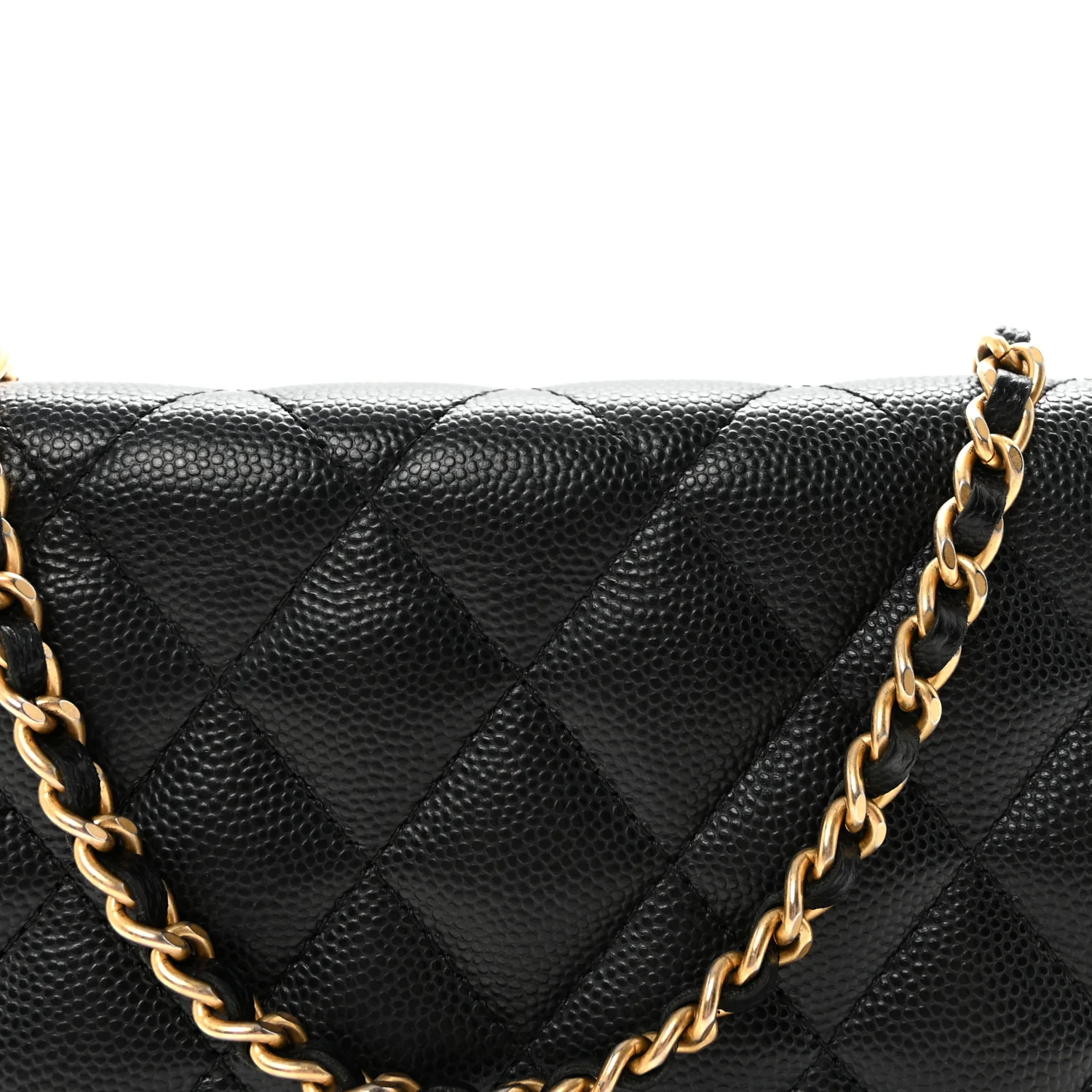 Caviar Quilted Boy Wallet On Chain WOC Black - Image 9