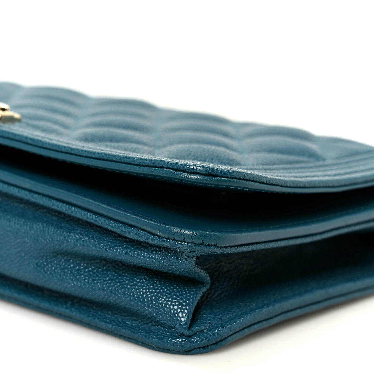 Caviar Quilted Boy Wallet On Chain WOC Blue - Image 11