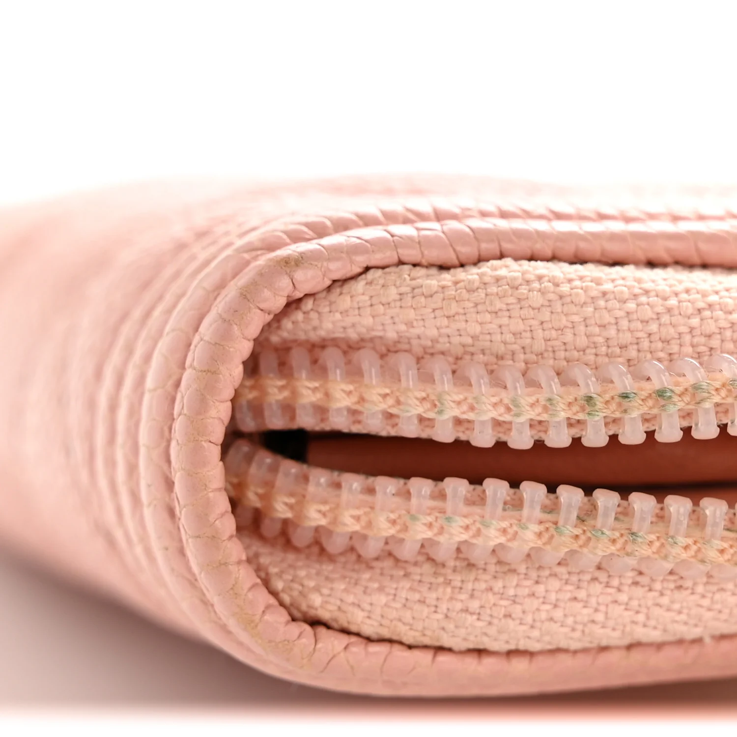 Caviar Quilted Boy Zip Around Coin Purse Wallet Light Pink - Image 12
