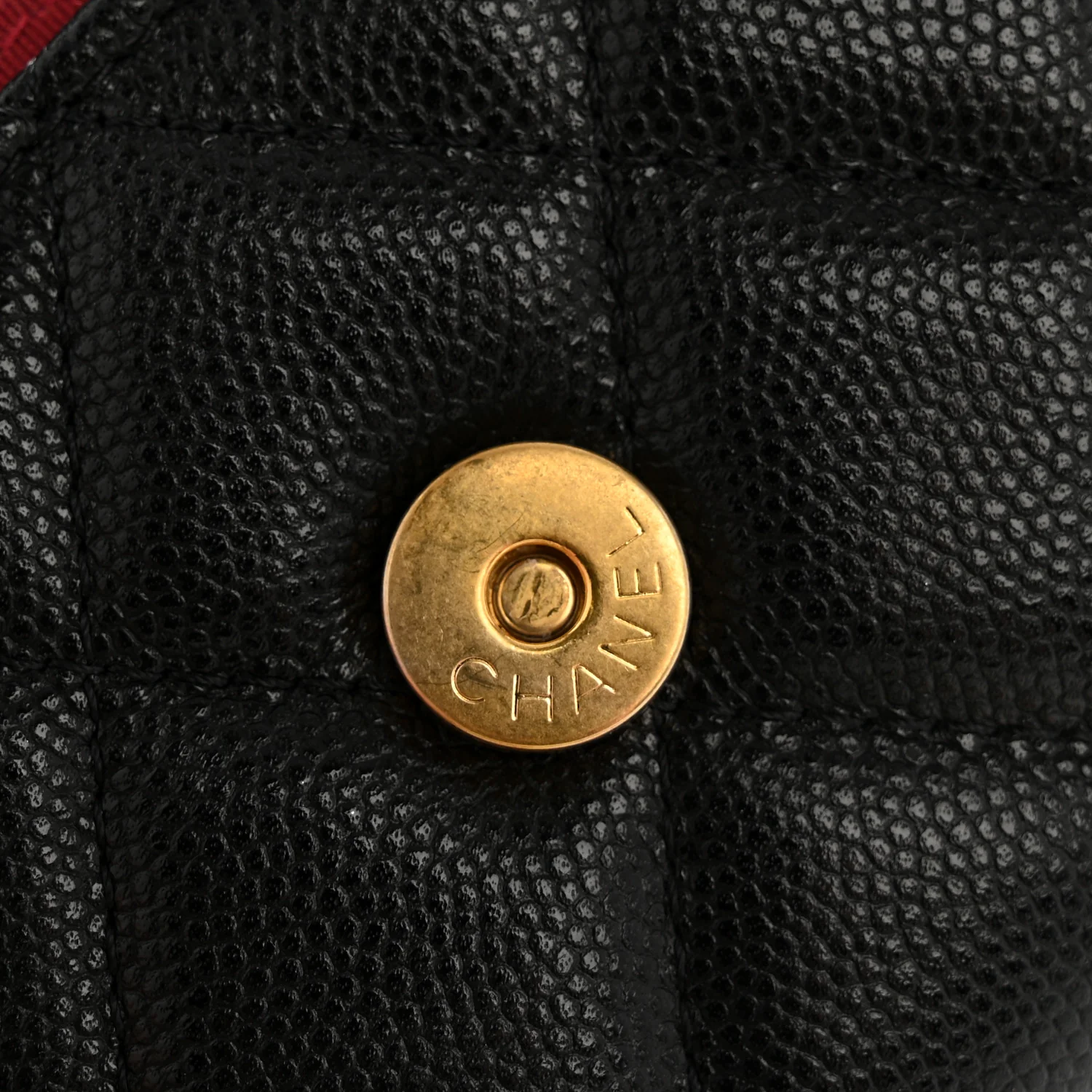 Caviar Quilted Bracelet On Chain Clutch Black - Image 11