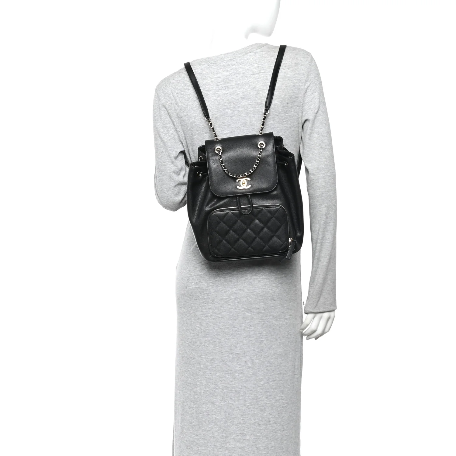 Caviar Quilted Business Affinity Backpack Black - Image 2