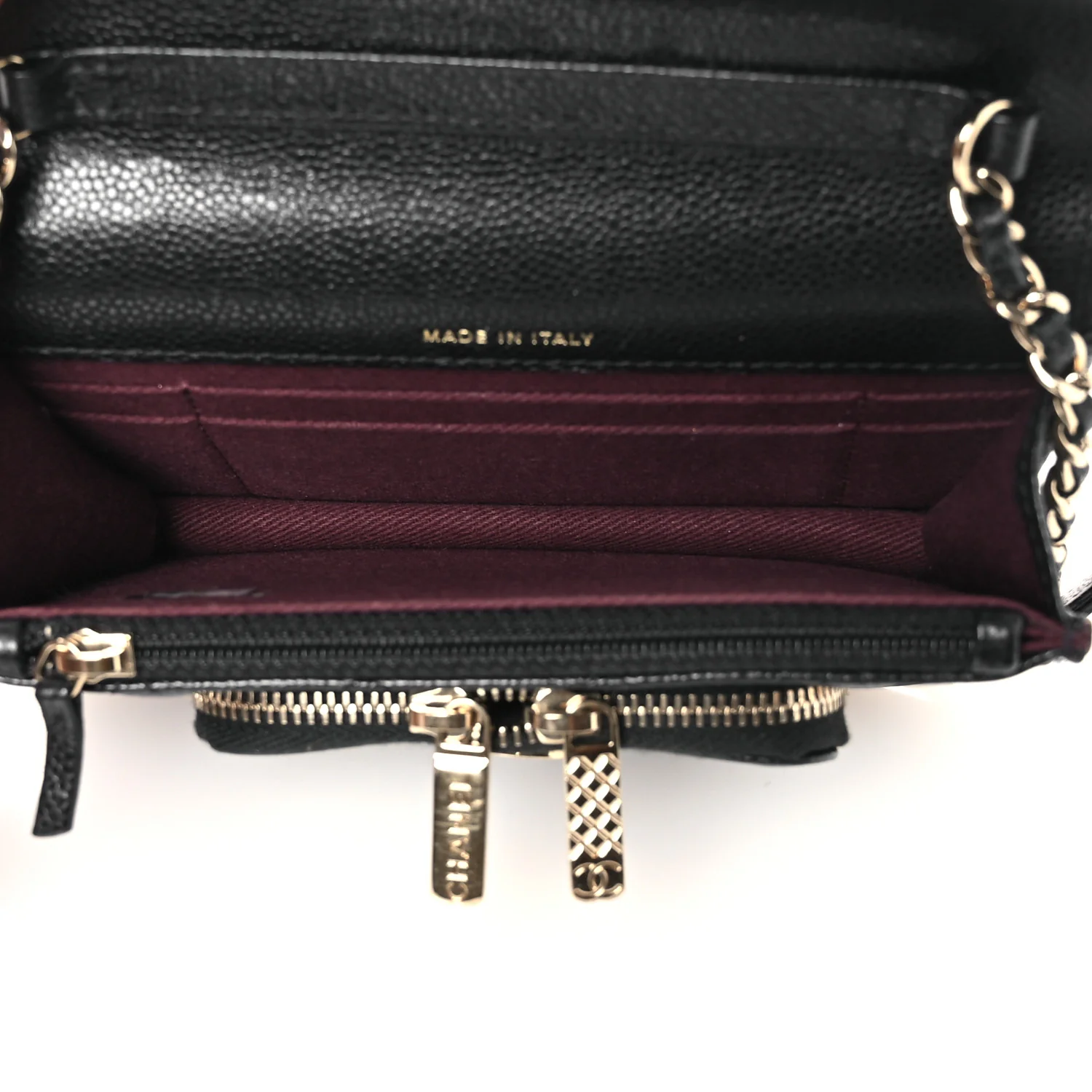 Caviar Quilted Business Affinity Clutch With Chain Black - Image 5
