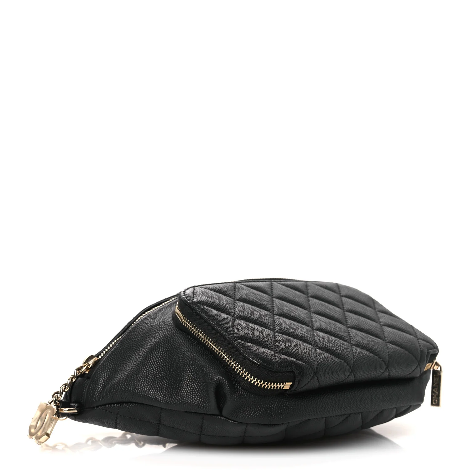 Caviar Quilted Business Affinity Waist Belt Bag Black - Image 4