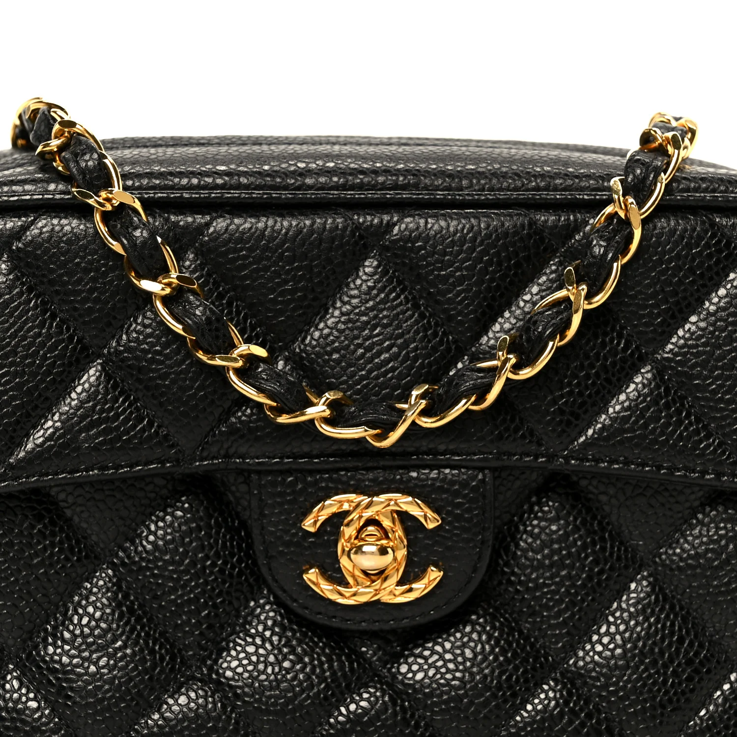 Caviar Quilted Camera Case Black - Image 9