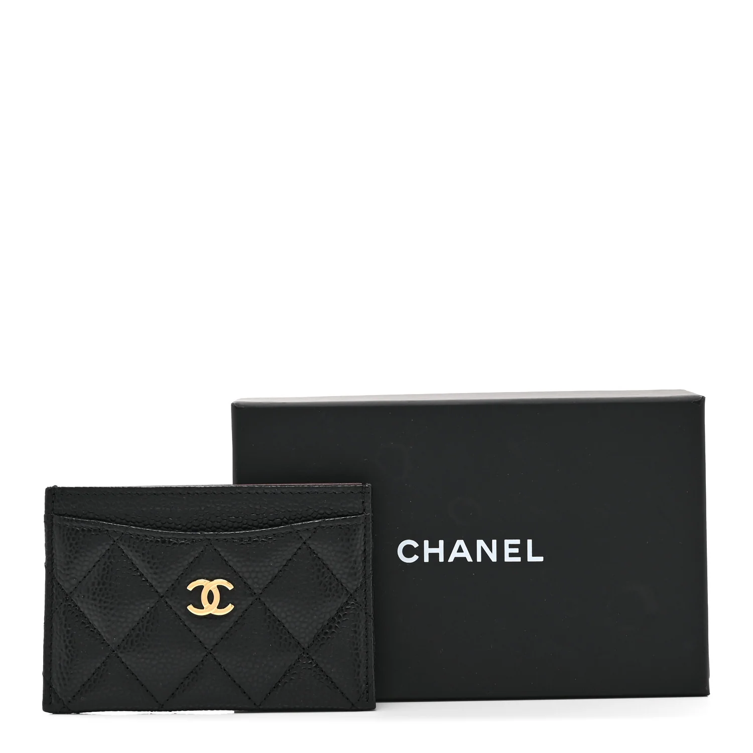 Caviar Quilted Card Holder Black - Image 9