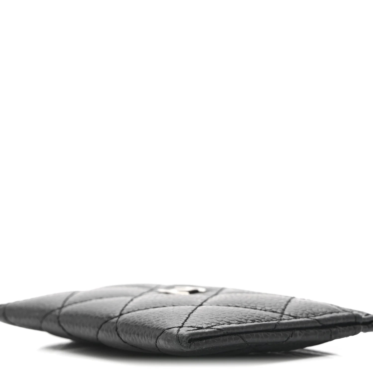 Caviar Quilted Card Holder Black - Image 9