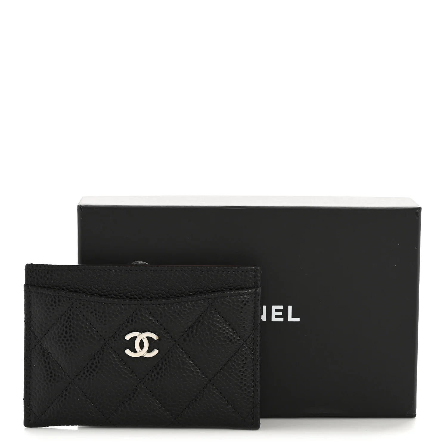 Caviar Quilted Card Holder Black - Image 11