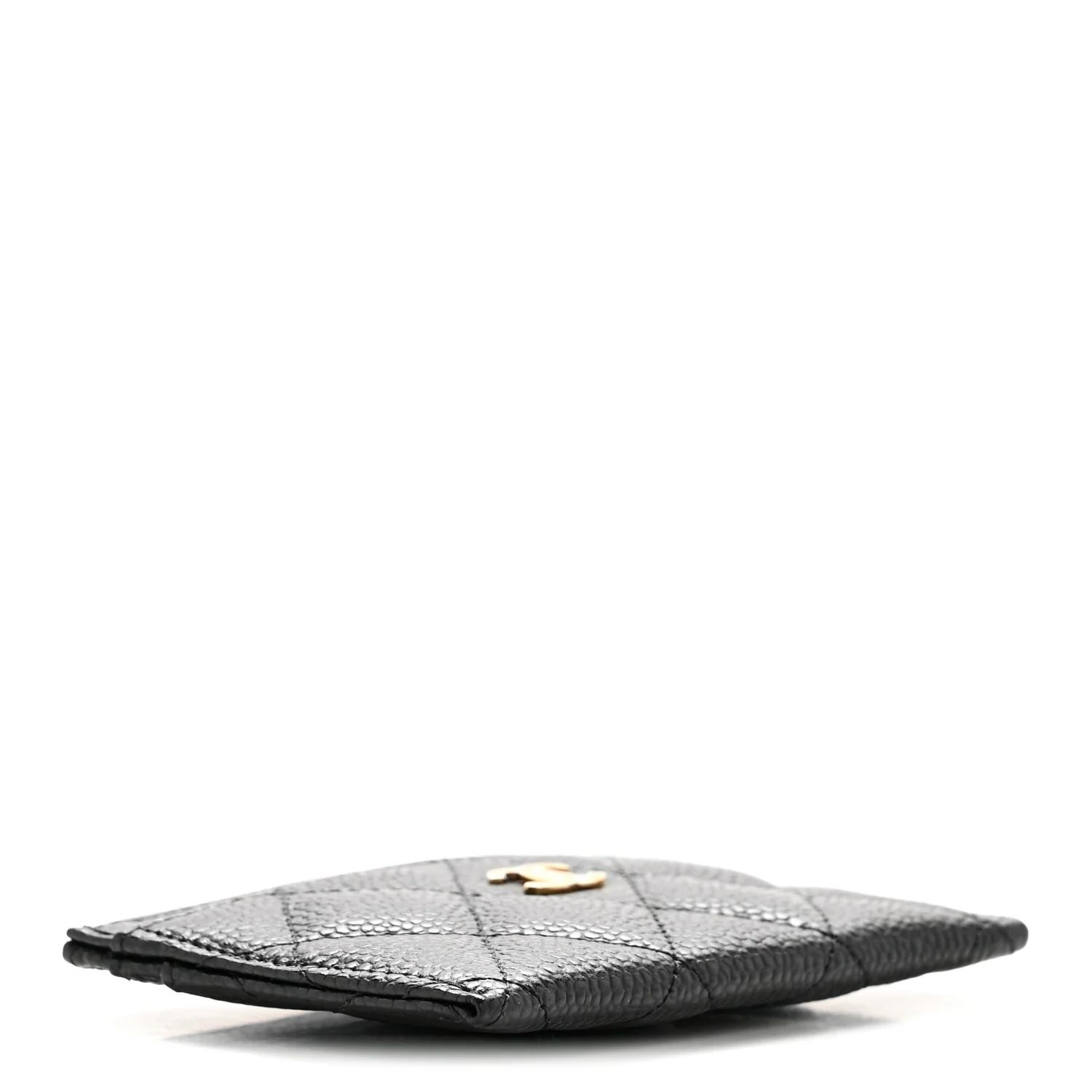 Caviar Quilted Card Holder Black - Image 4
