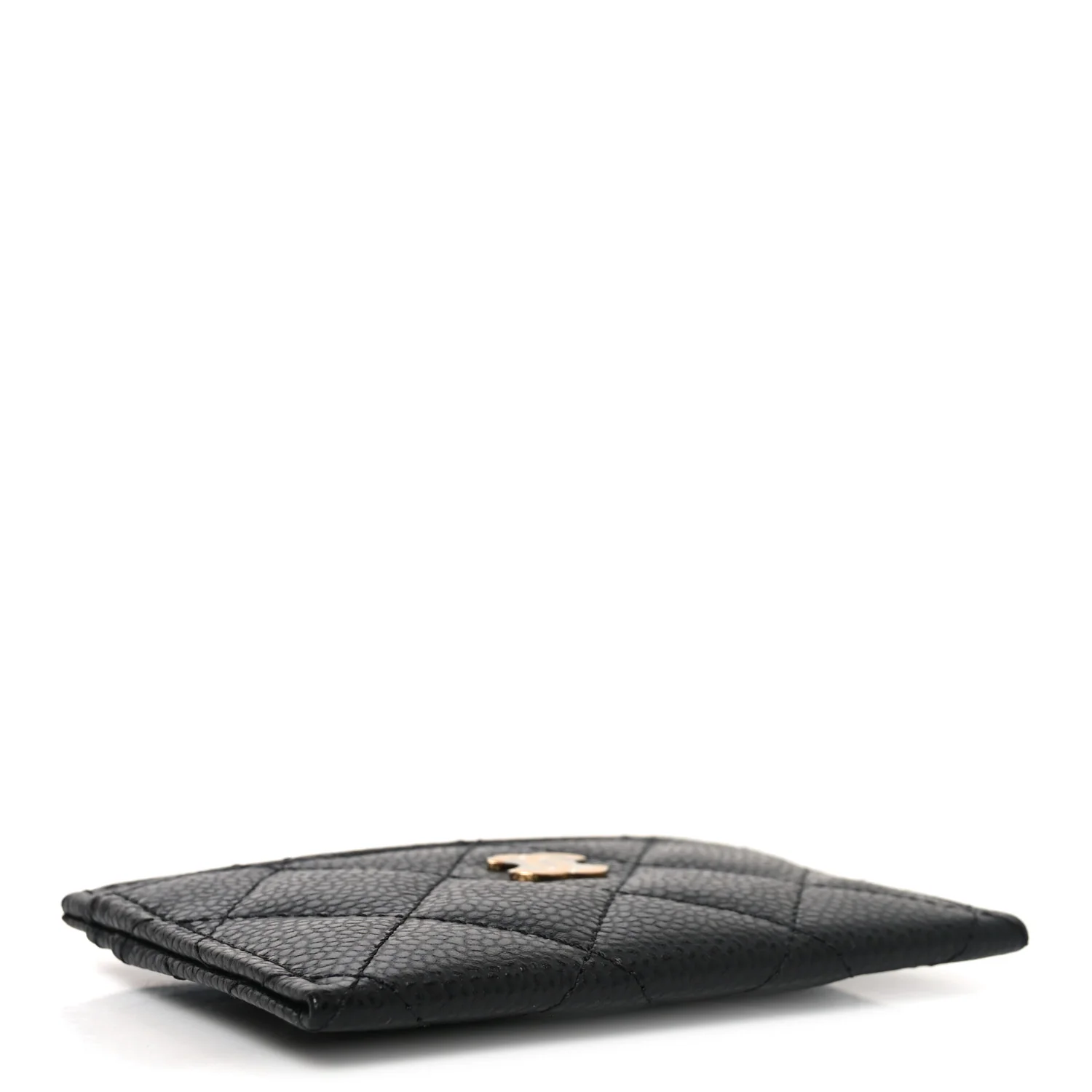 Caviar Quilted Card Holder Black - Image 4